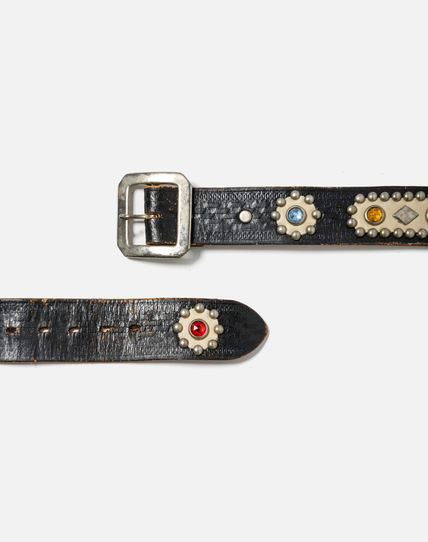 Upcycled Charlie Belt - Black & Bone White