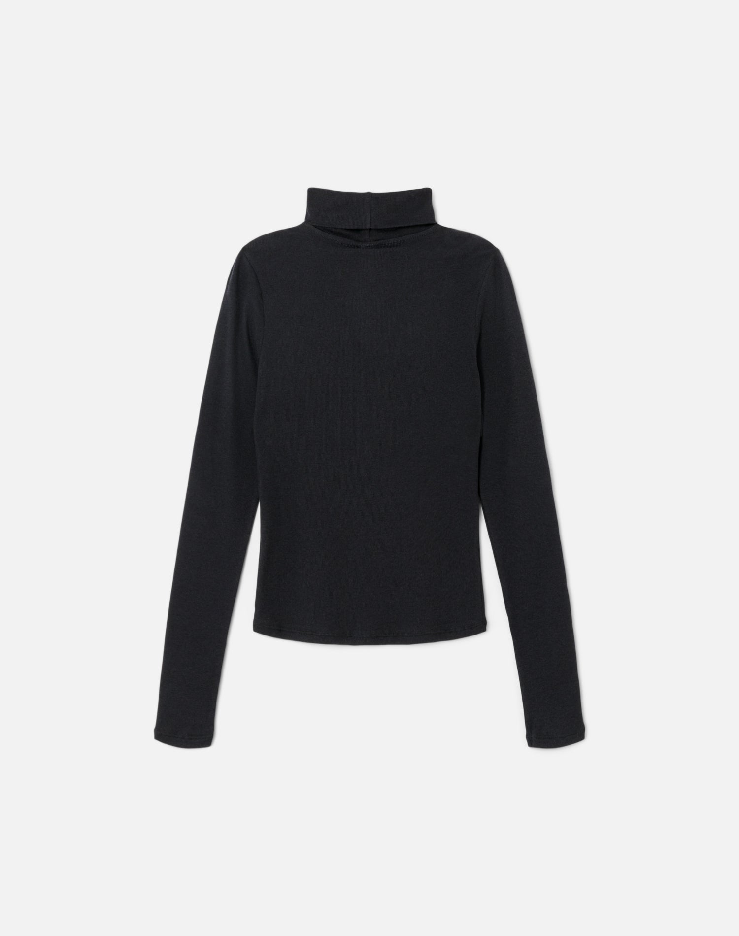 Ribbed Turtleneck - Black