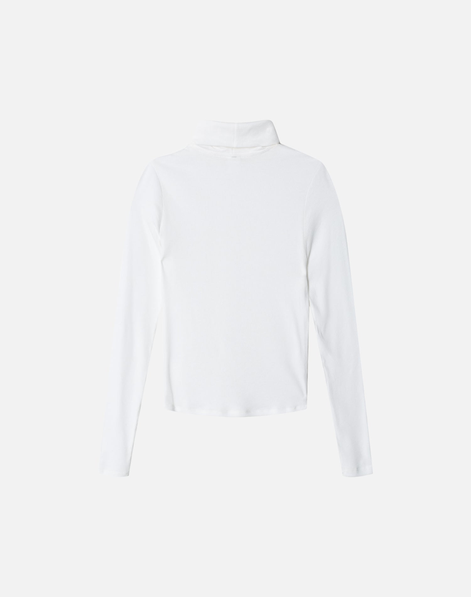 Ribbed Turtleneck - White