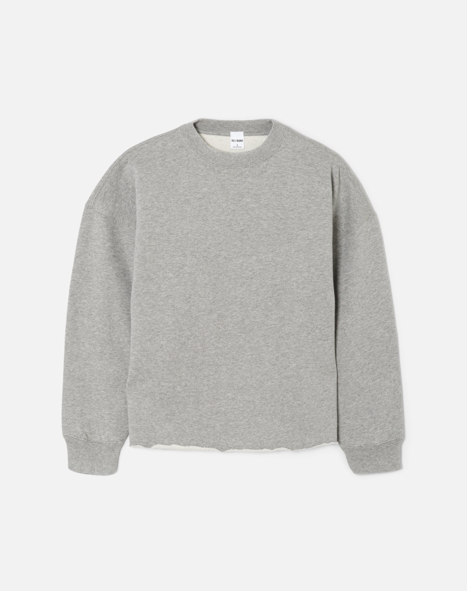 Oversized Raw Crewneck - Heather Grey