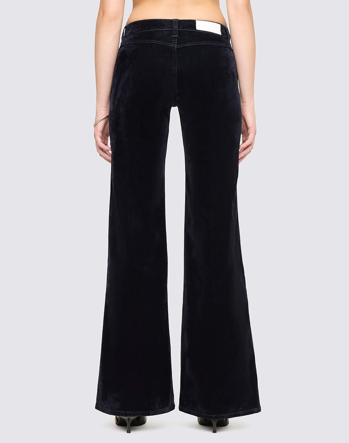 Lou - Navy Flocked