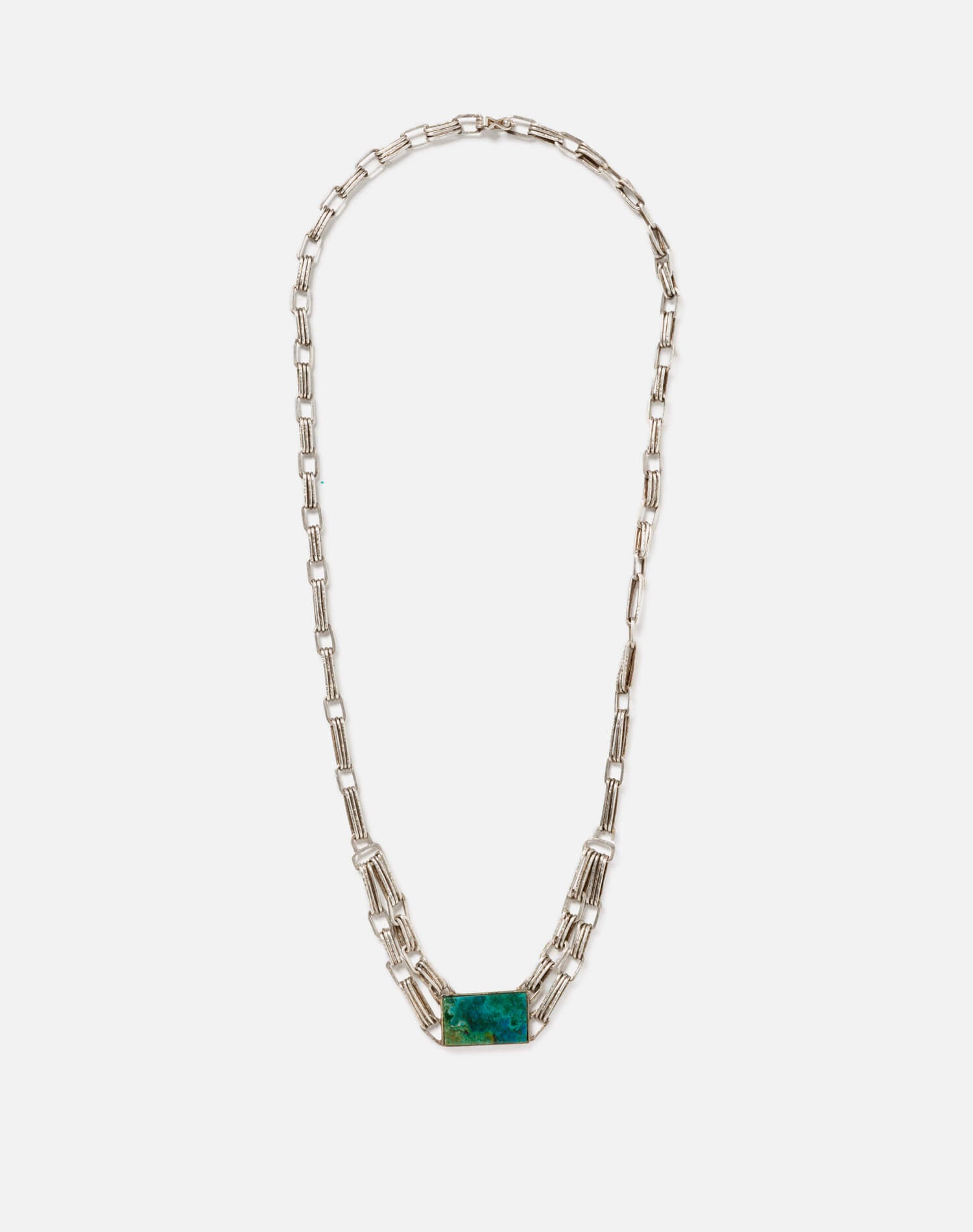 60s Modernist Chrysocolla Necklace