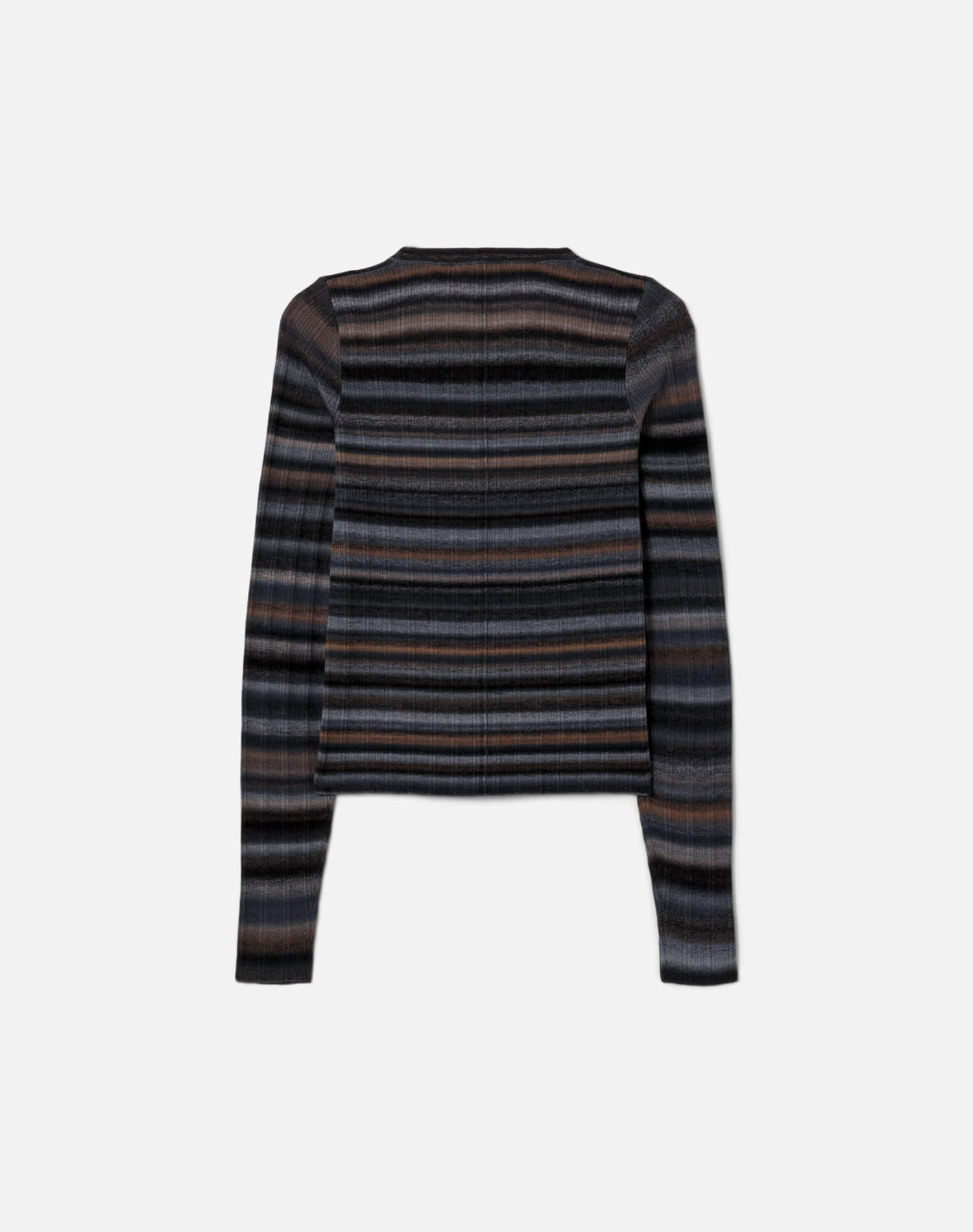 Long Sleeve Rib Crewneck - Black Combo