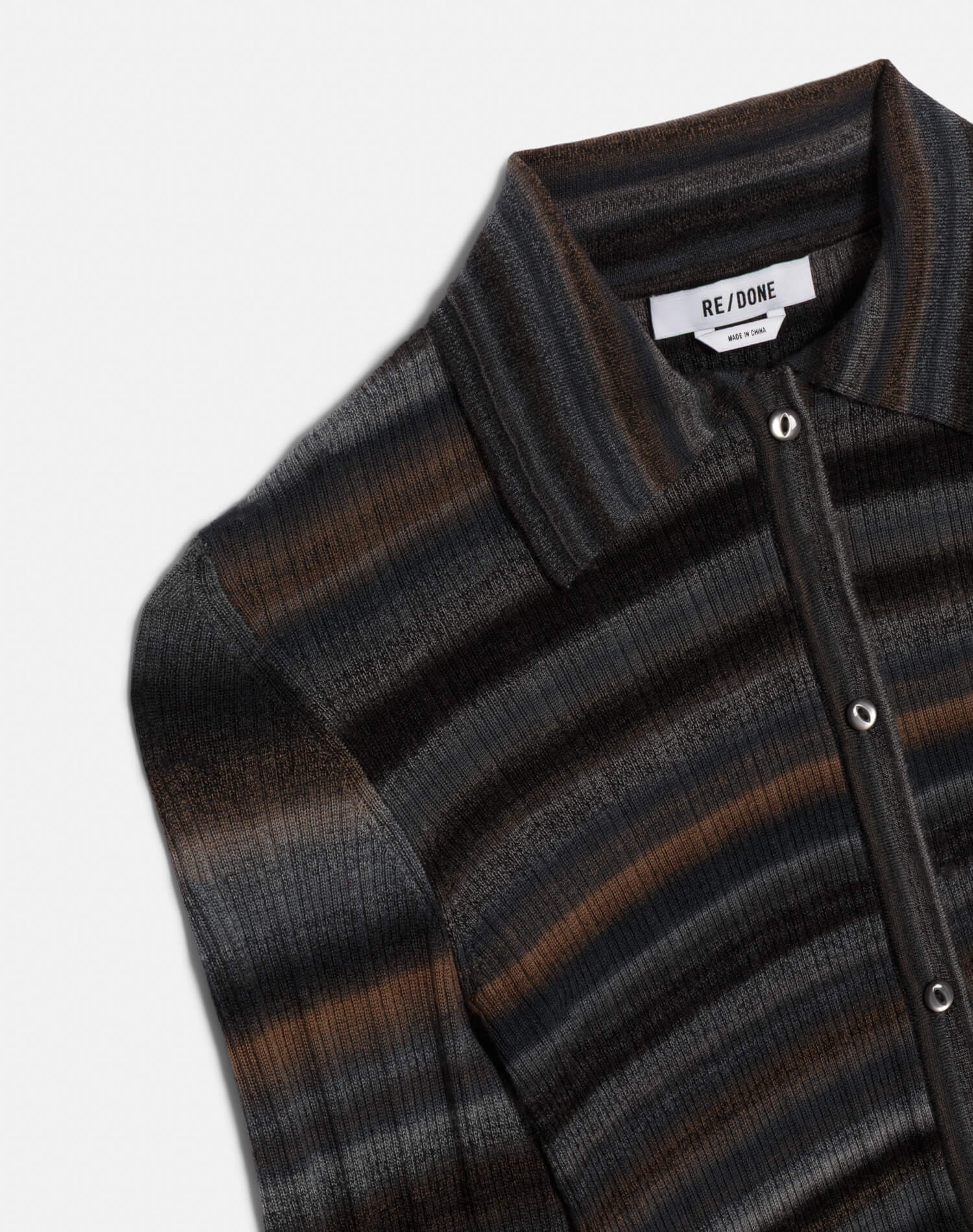 Ribbed Polo Cardi - Black Combo
