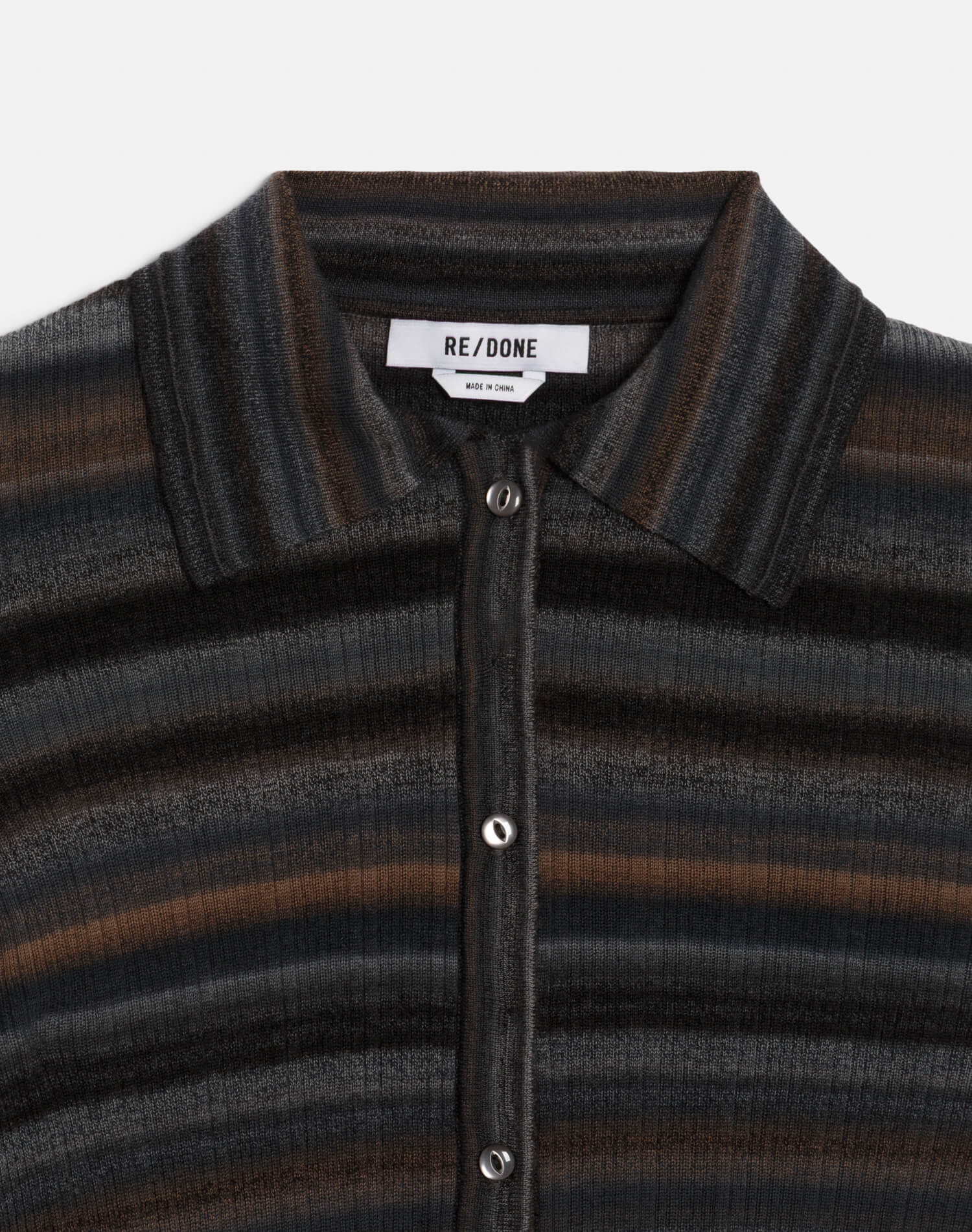Ribbed Polo Cardi - Black Combo