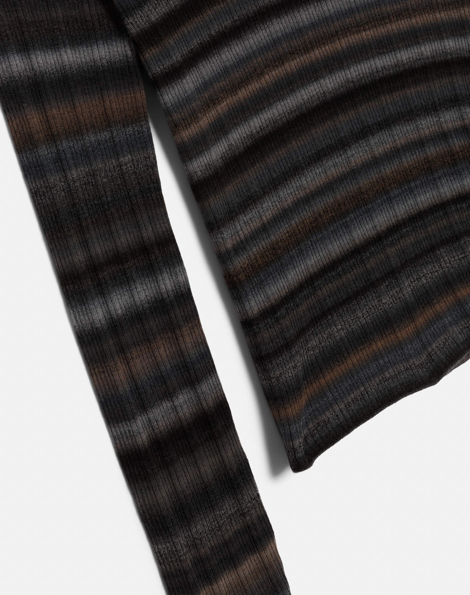 Long Sleeve Rib Crewneck - Black Combo