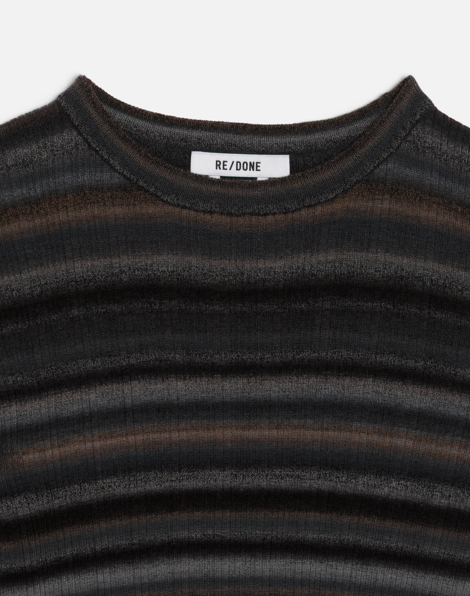 Long Sleeve Rib Crewneck - Black Combo