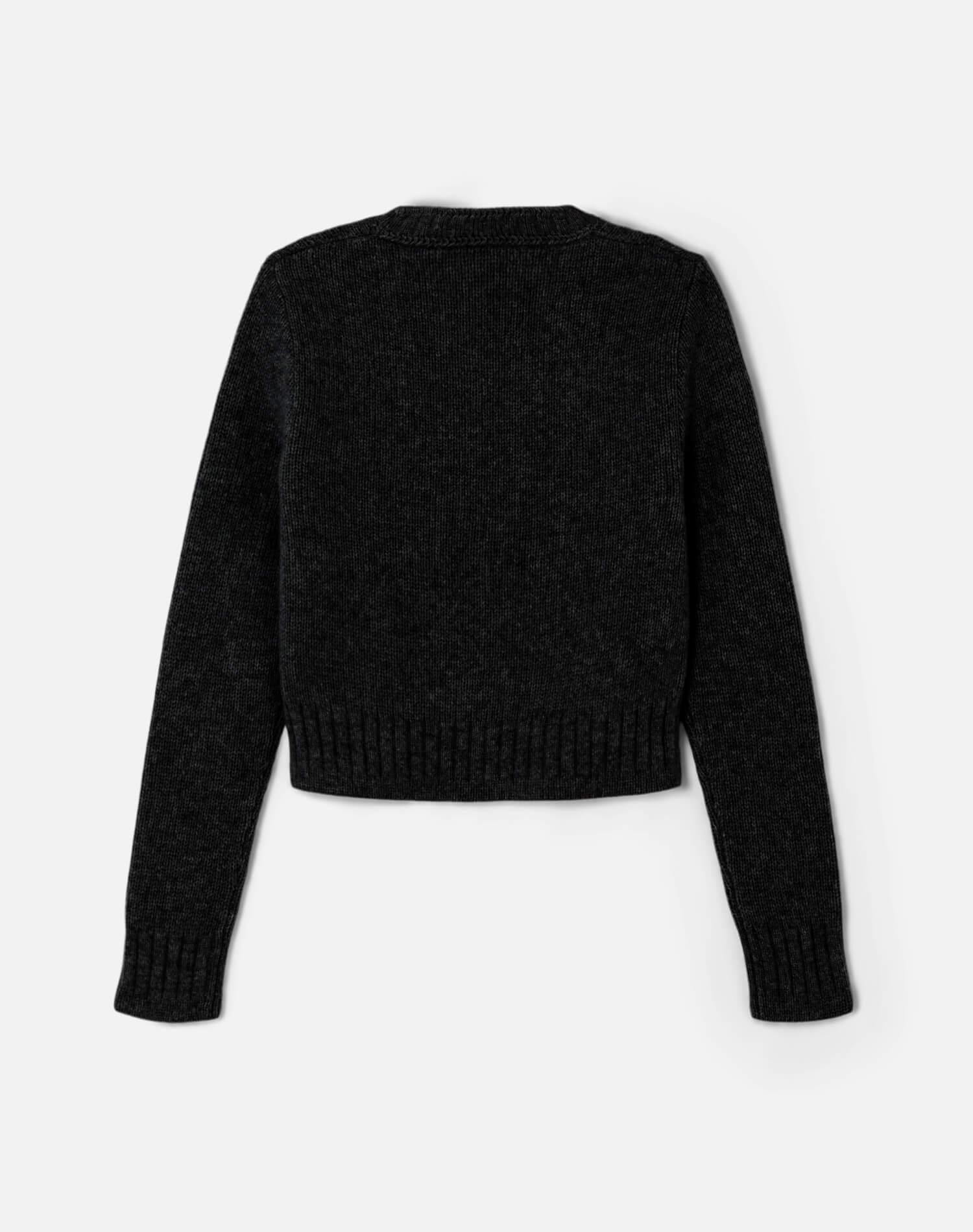 Cashmere Baby Crew Pullover - Black