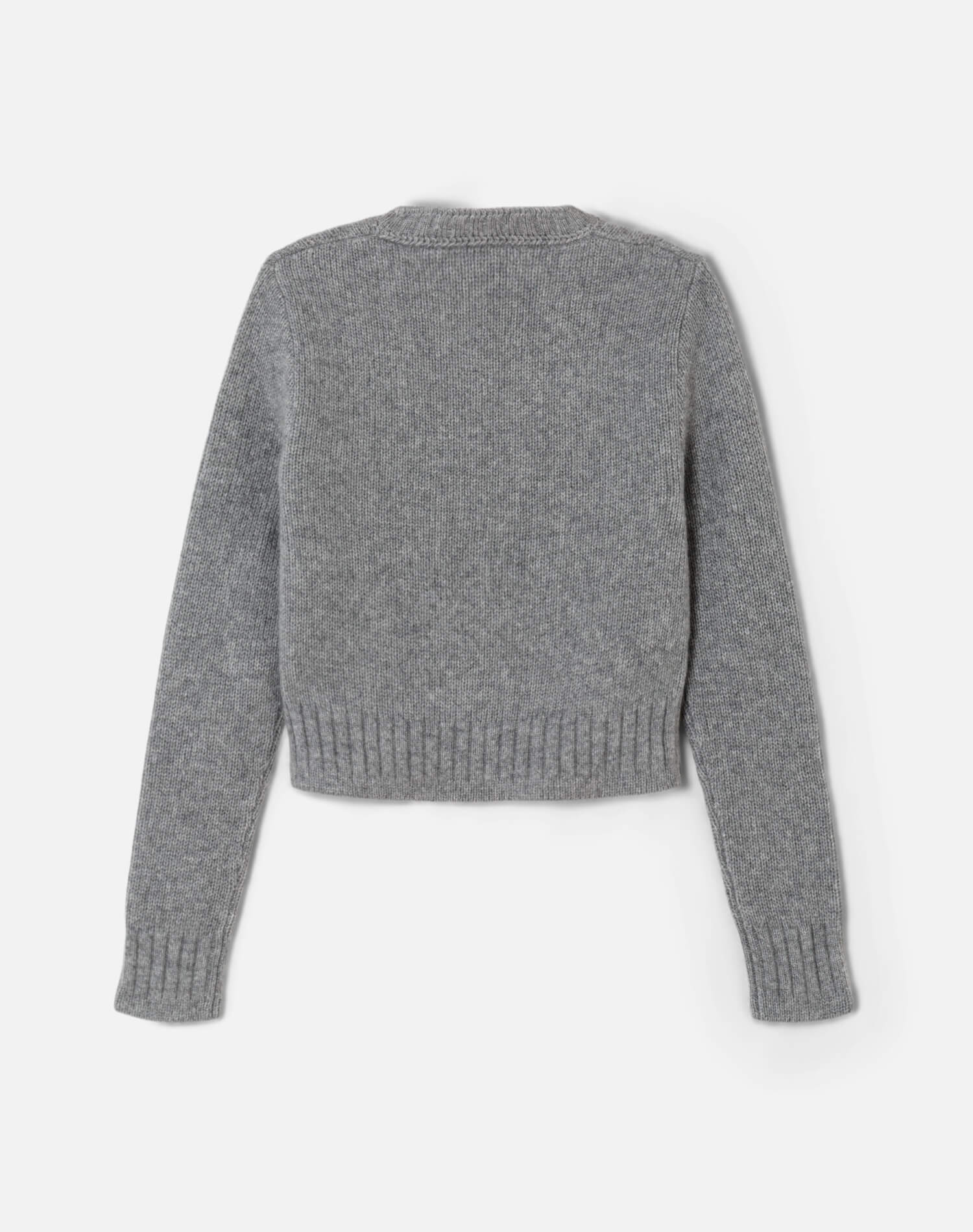 Cashmere Baby Crew Pullover - Grey Heather