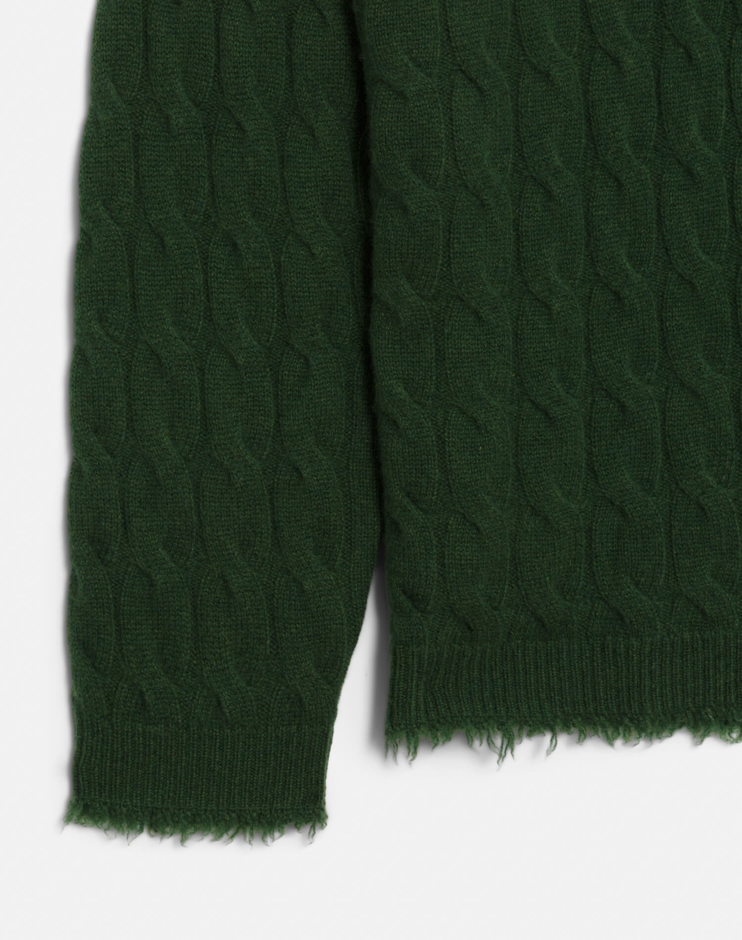 Cable V Neck Pullover - Cedar