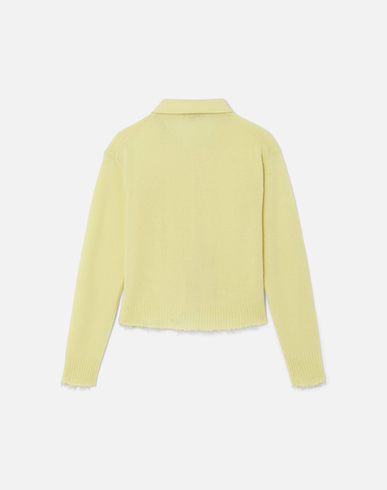 The Loose Polo Cardigan - Limeade