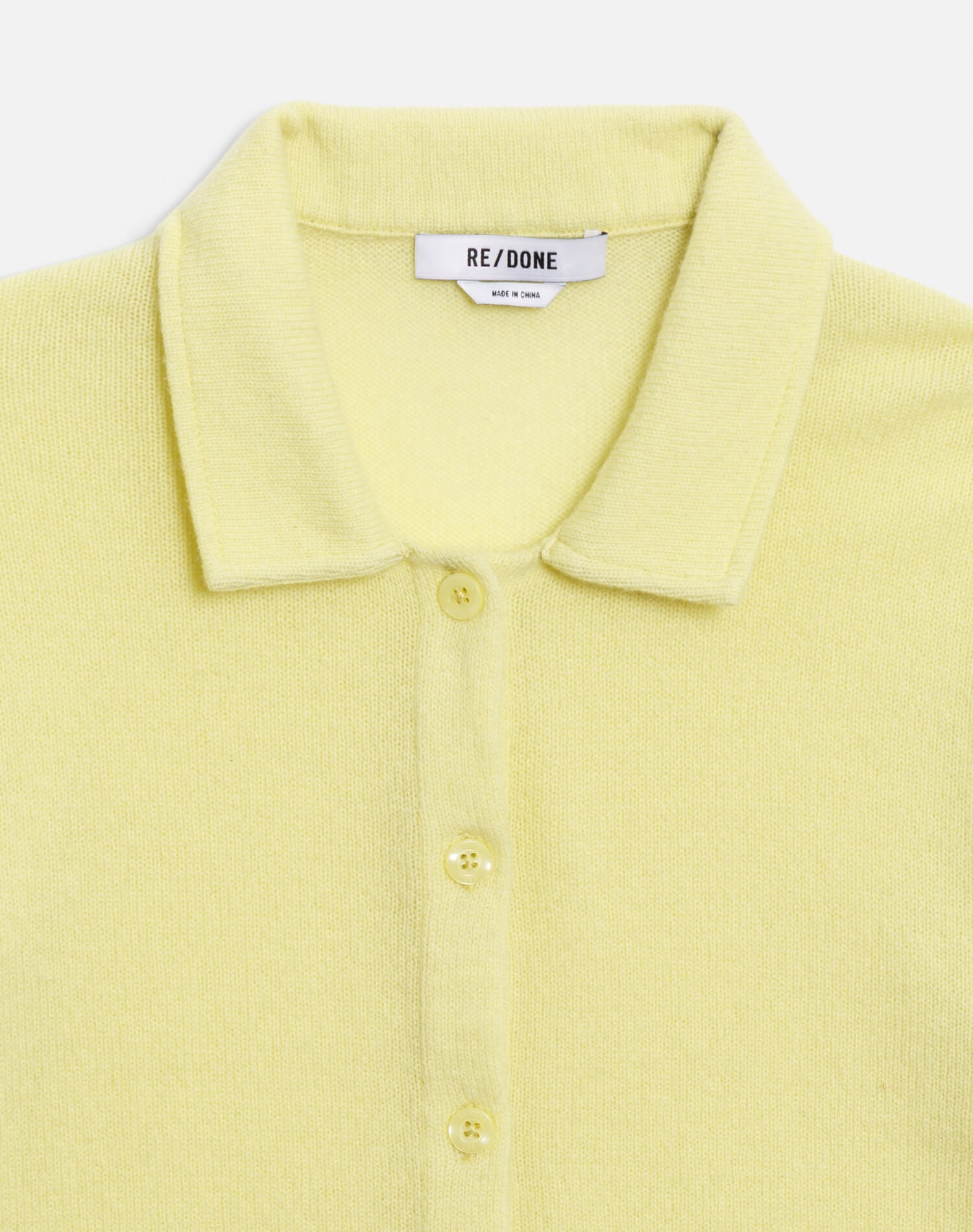 The Loose Polo Cardigan - Limeade