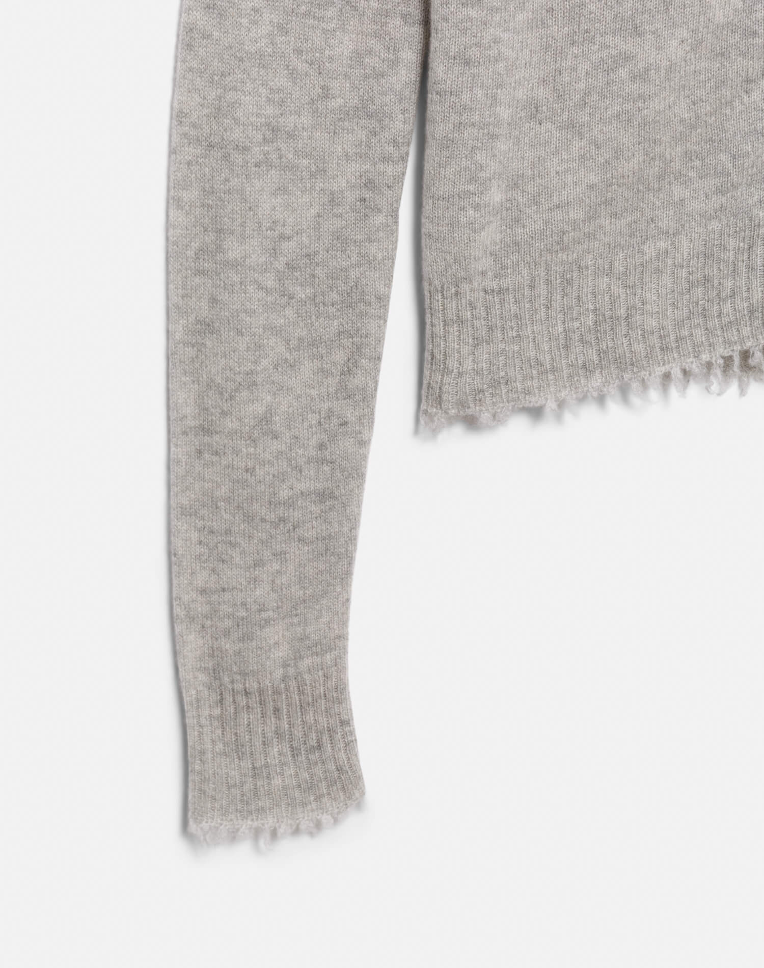 The Loose Polo Cardigan - Light Heather Grey
