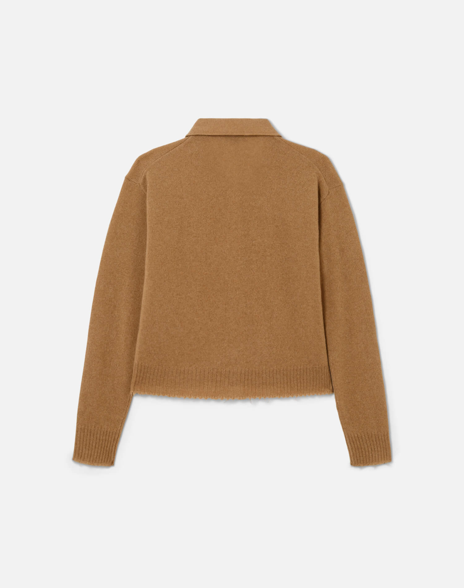 The Loose Polo Cardigan - Toffee