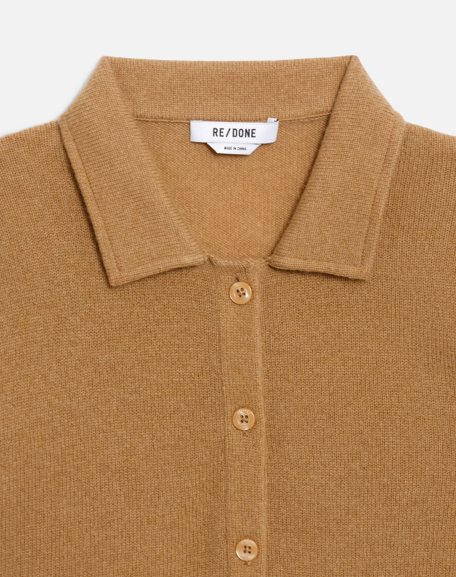 The Loose Polo Cardigan - Toffee