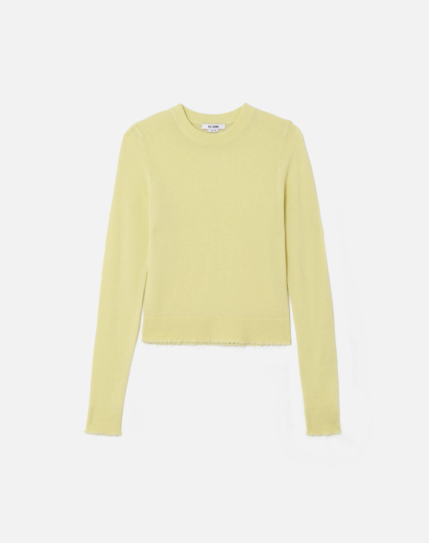 Cashmere Crewneck Pullover - Limeade