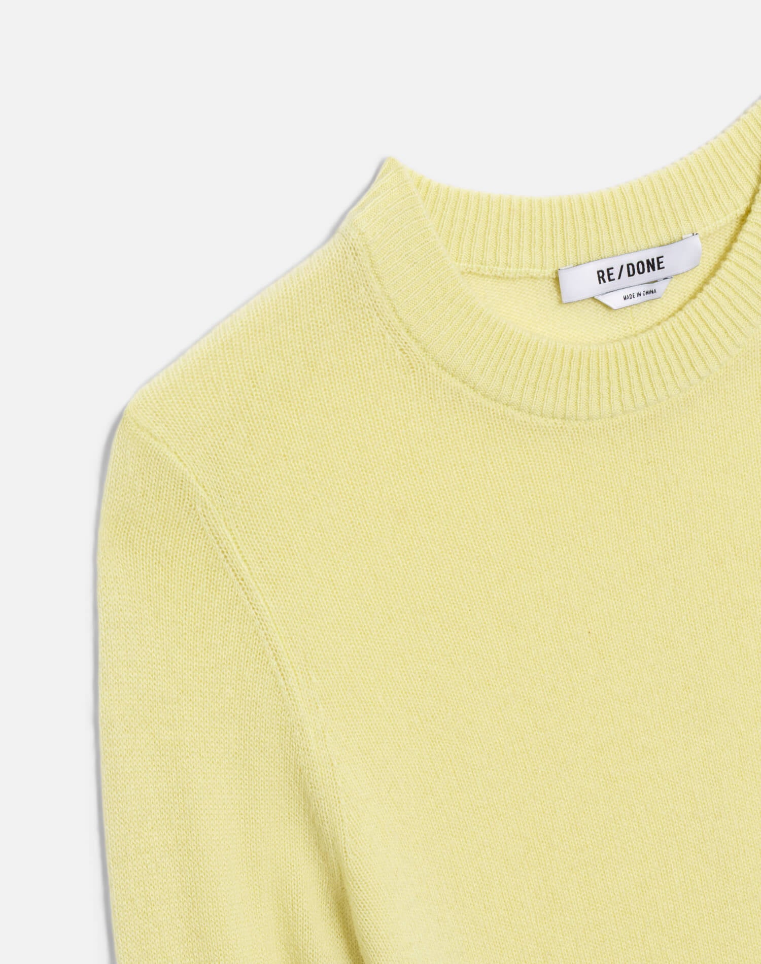 Cashmere Crewneck Pullover - Limeade