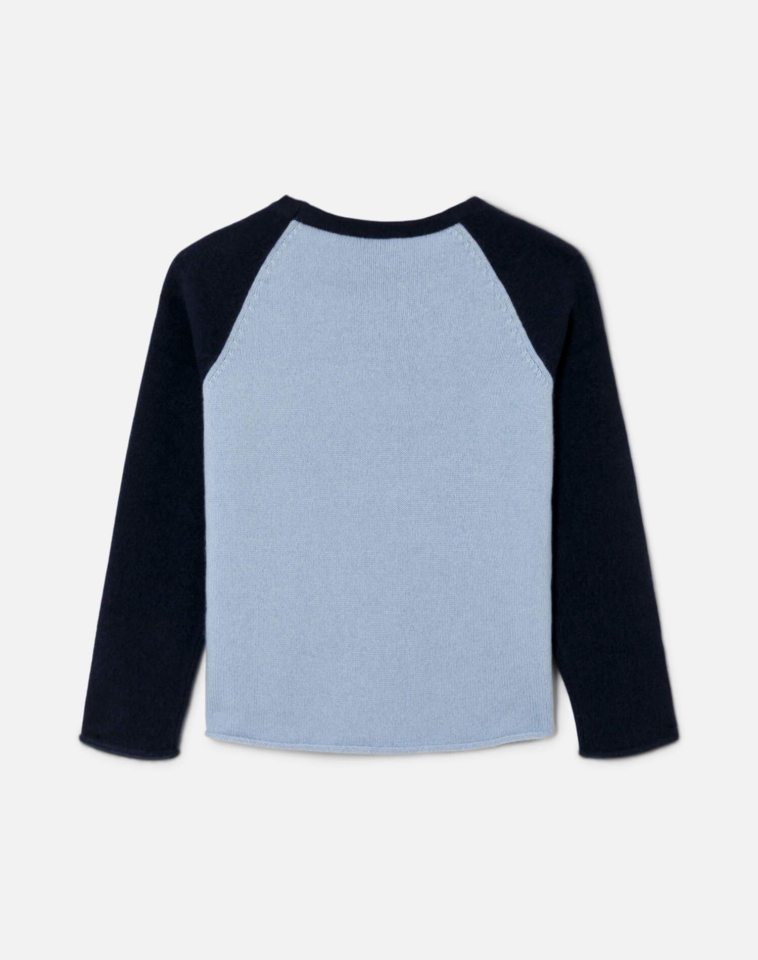 Shrunken Baseball Raglan - Bluebell/Navy