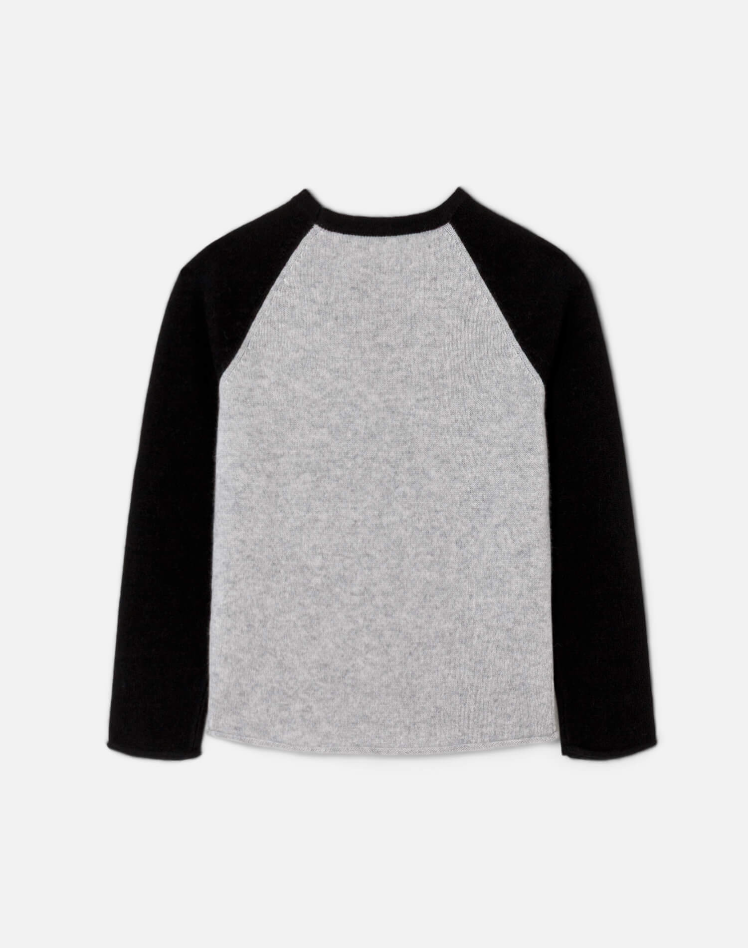 Shrunken Baseball Raglan - Light Heather Grey/Black
