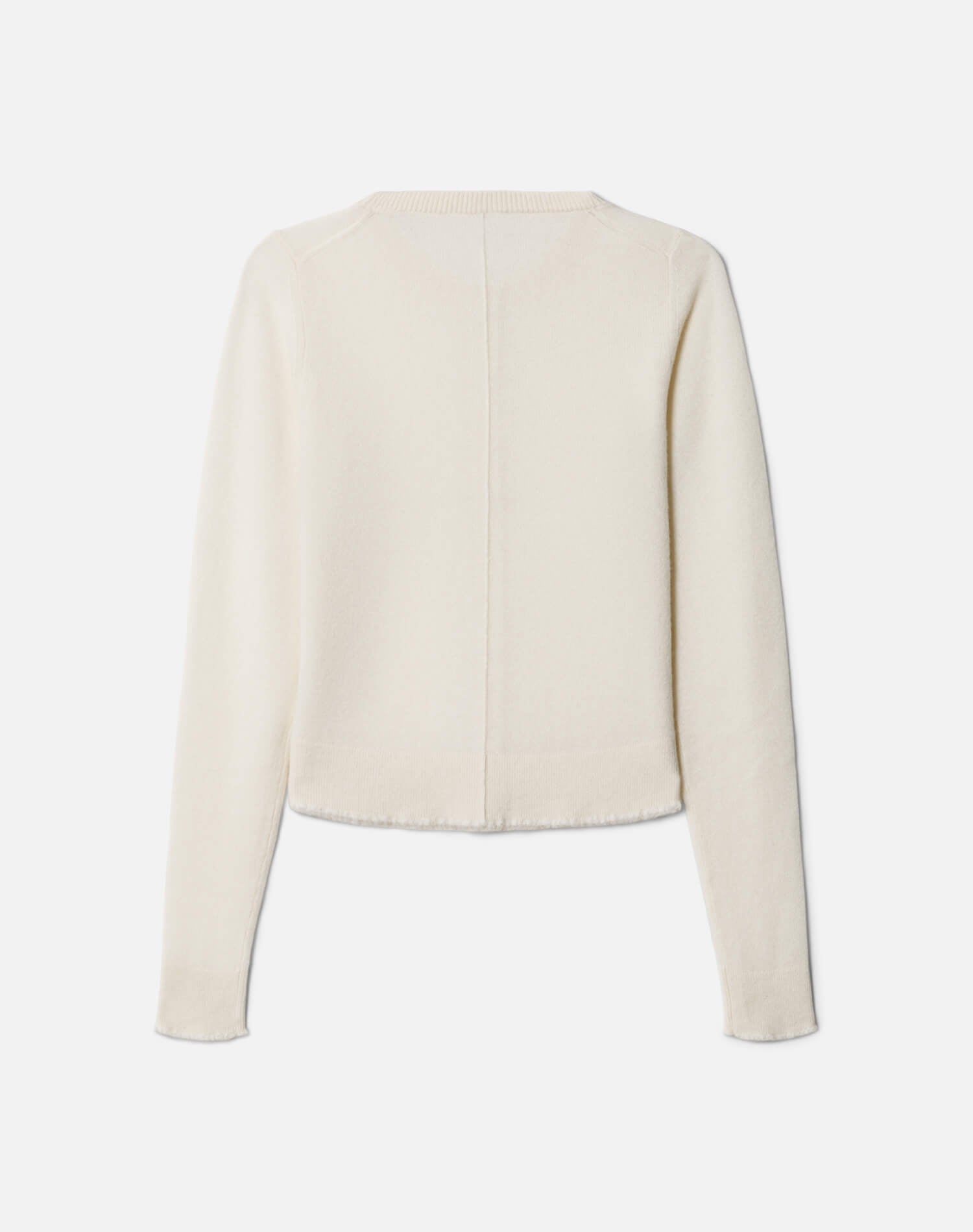 Cashmere Crewneck Cardigan - Ivory