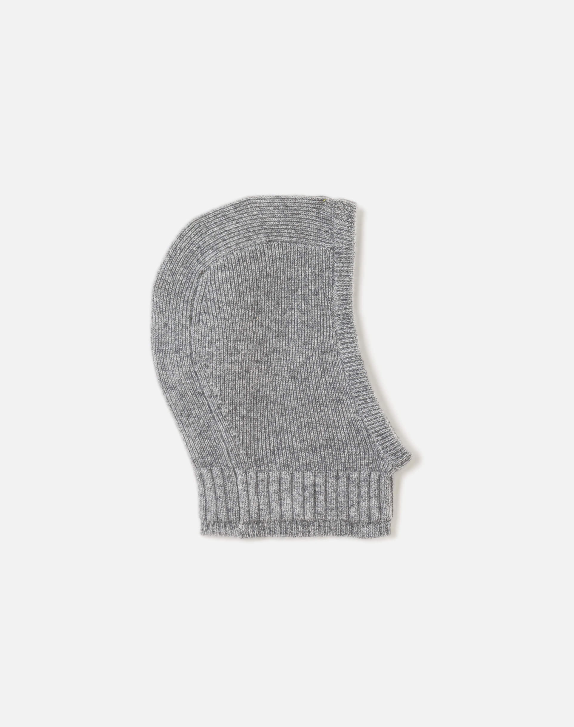 Cashmere Rib Balaclava - Grey Heather