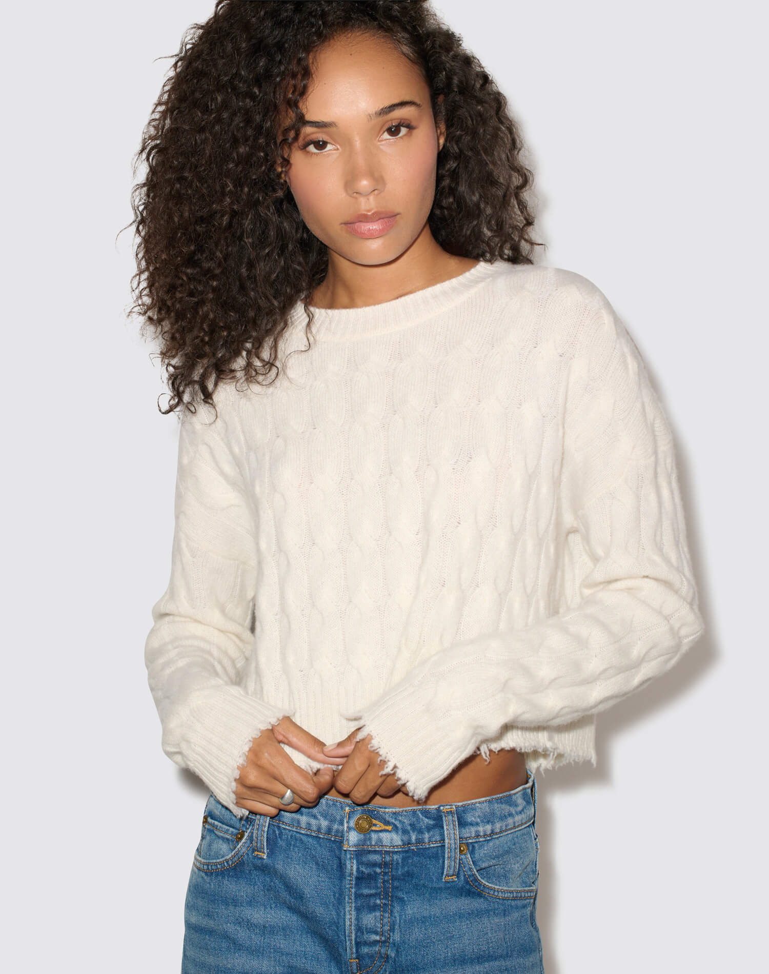 Row Cashmere Pullover - Moon