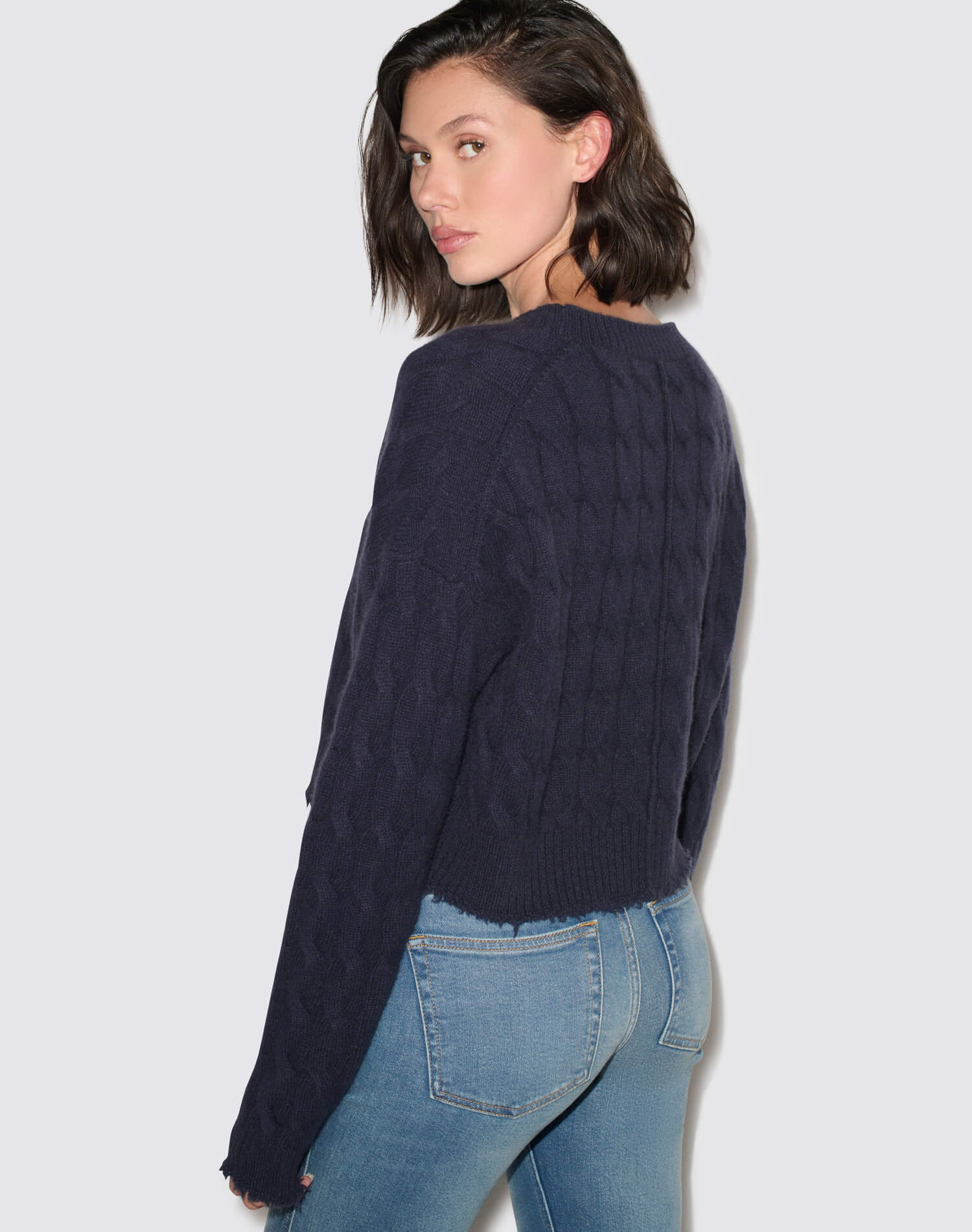 Rowe Cashmere Pullover - Navy