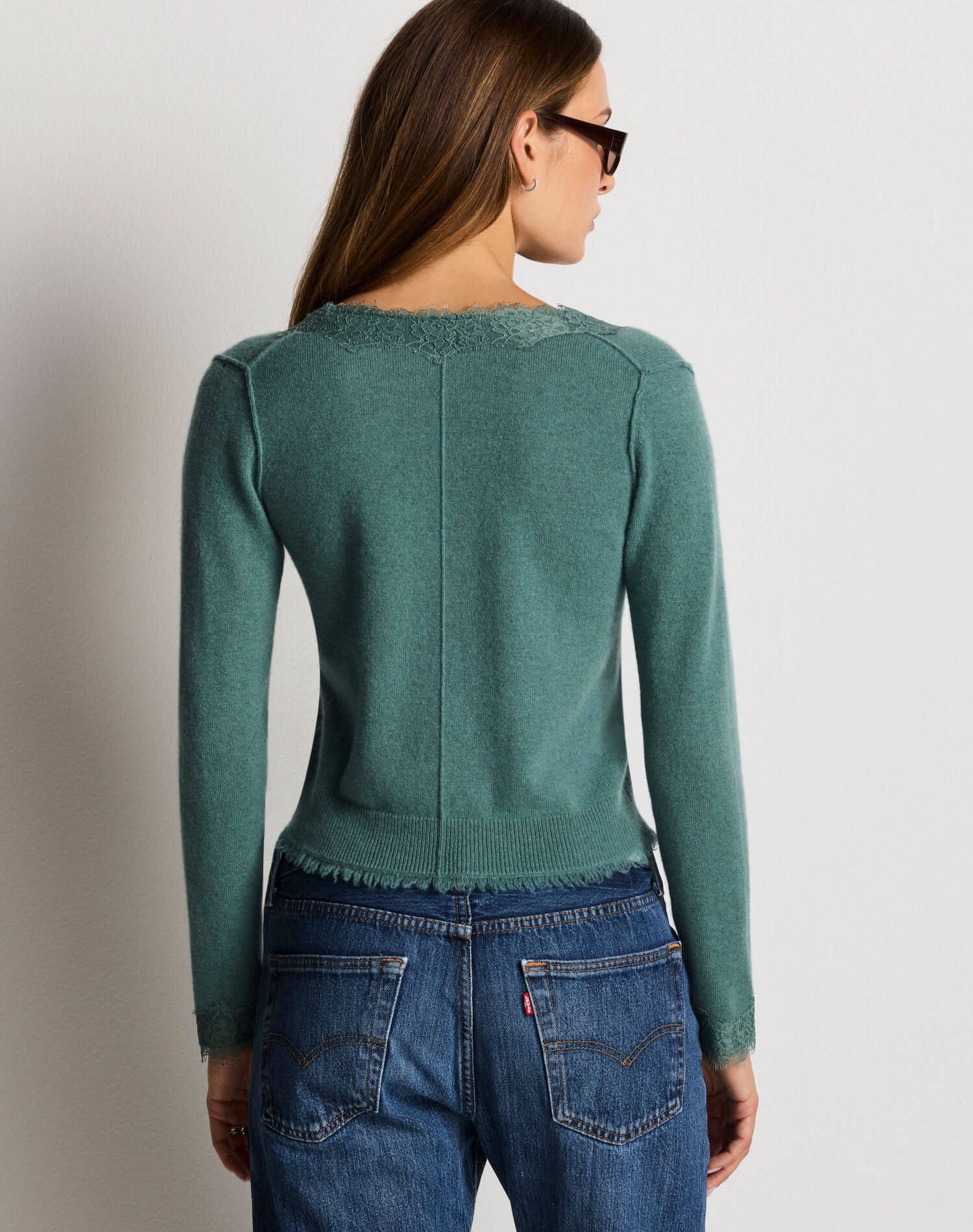 Ruby Cashmere Cardigan - Aspen Green