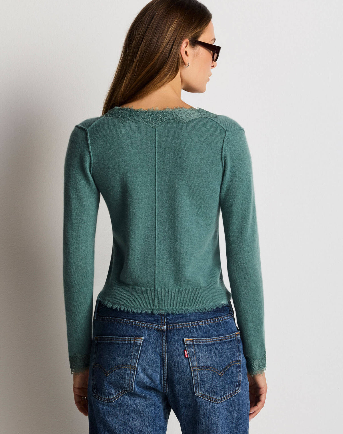 Ruby Cashmere Cardigan - Aspen Green