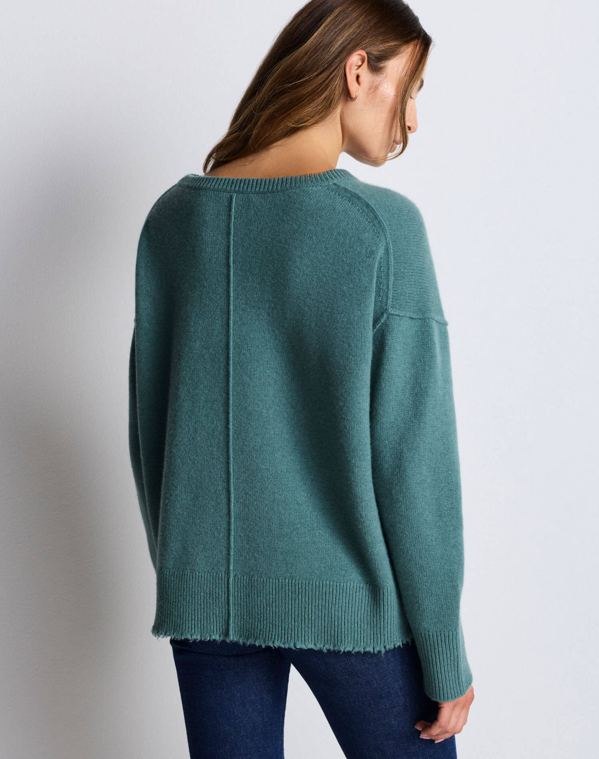 Margot Cashmere Crewneck - Aspen Green