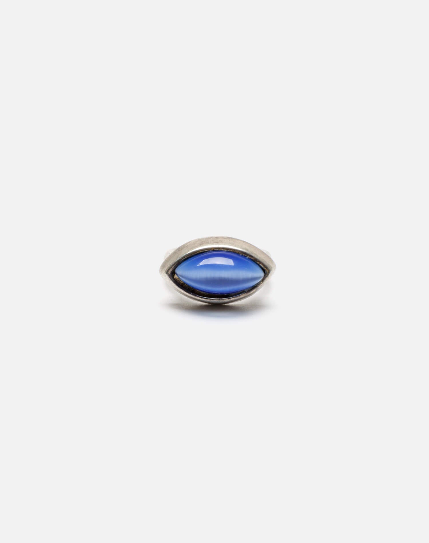 70s Blue Tiger Eye Sterling Ring