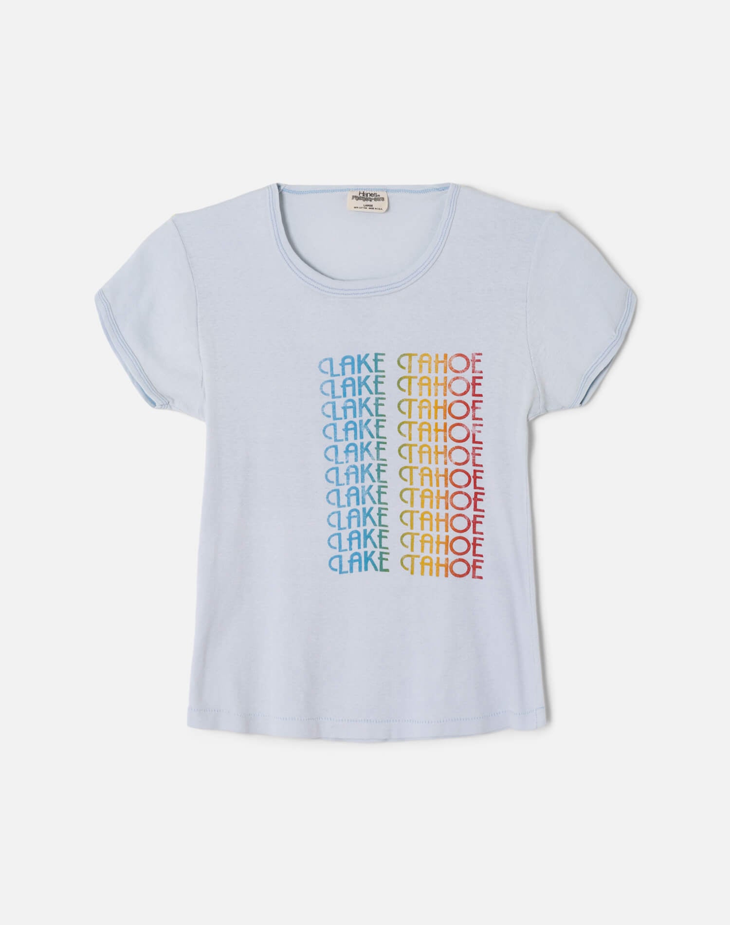 70s Hanes French Cut Lake Tahoe Baby Tee