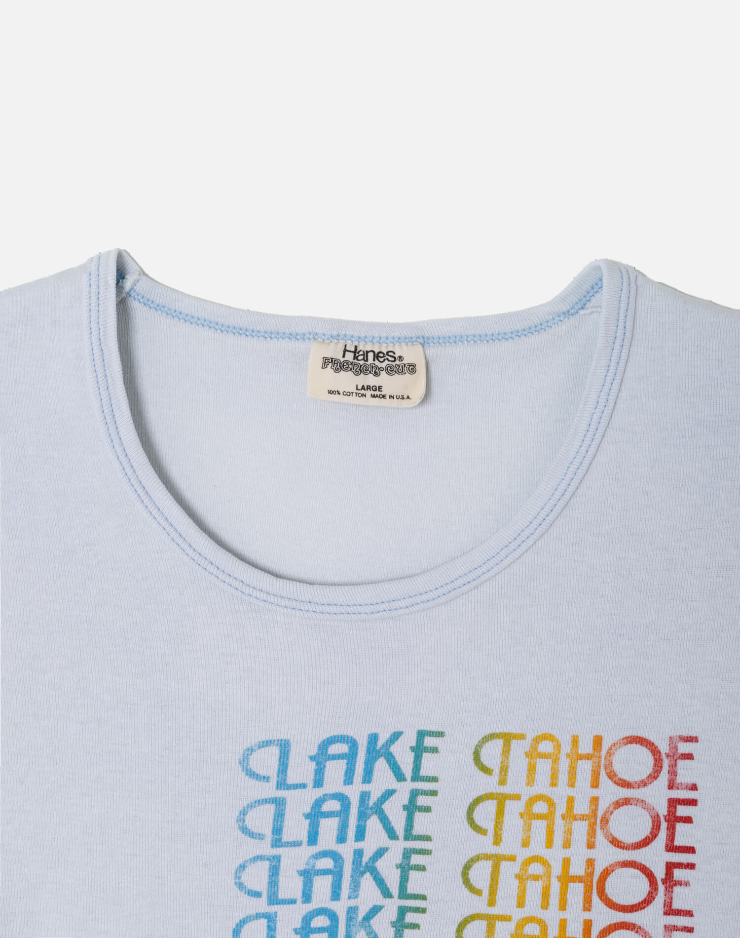 70s Hanes French Cut Lake Tahoe Baby Tee