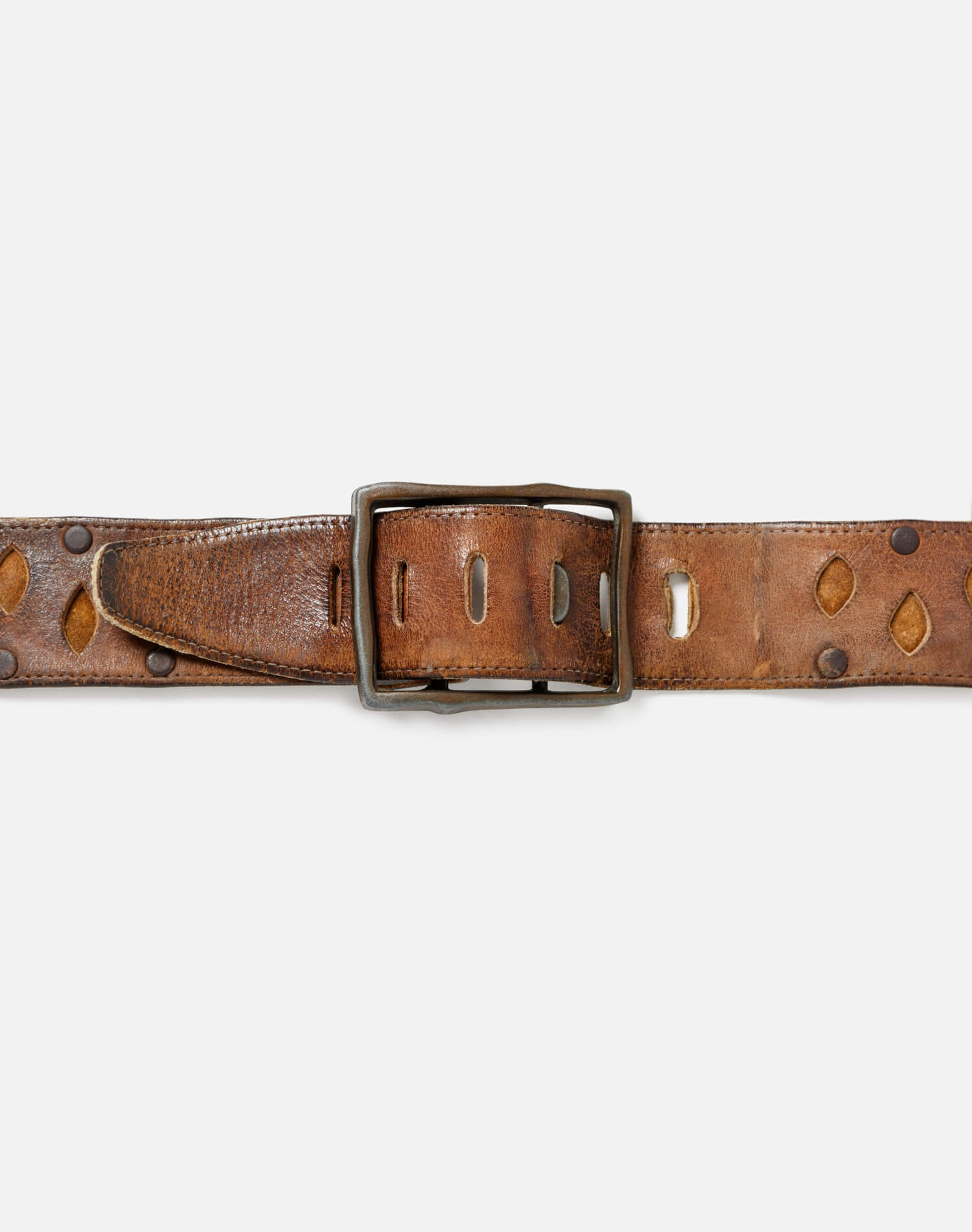 70s Leather Cut Out Belt