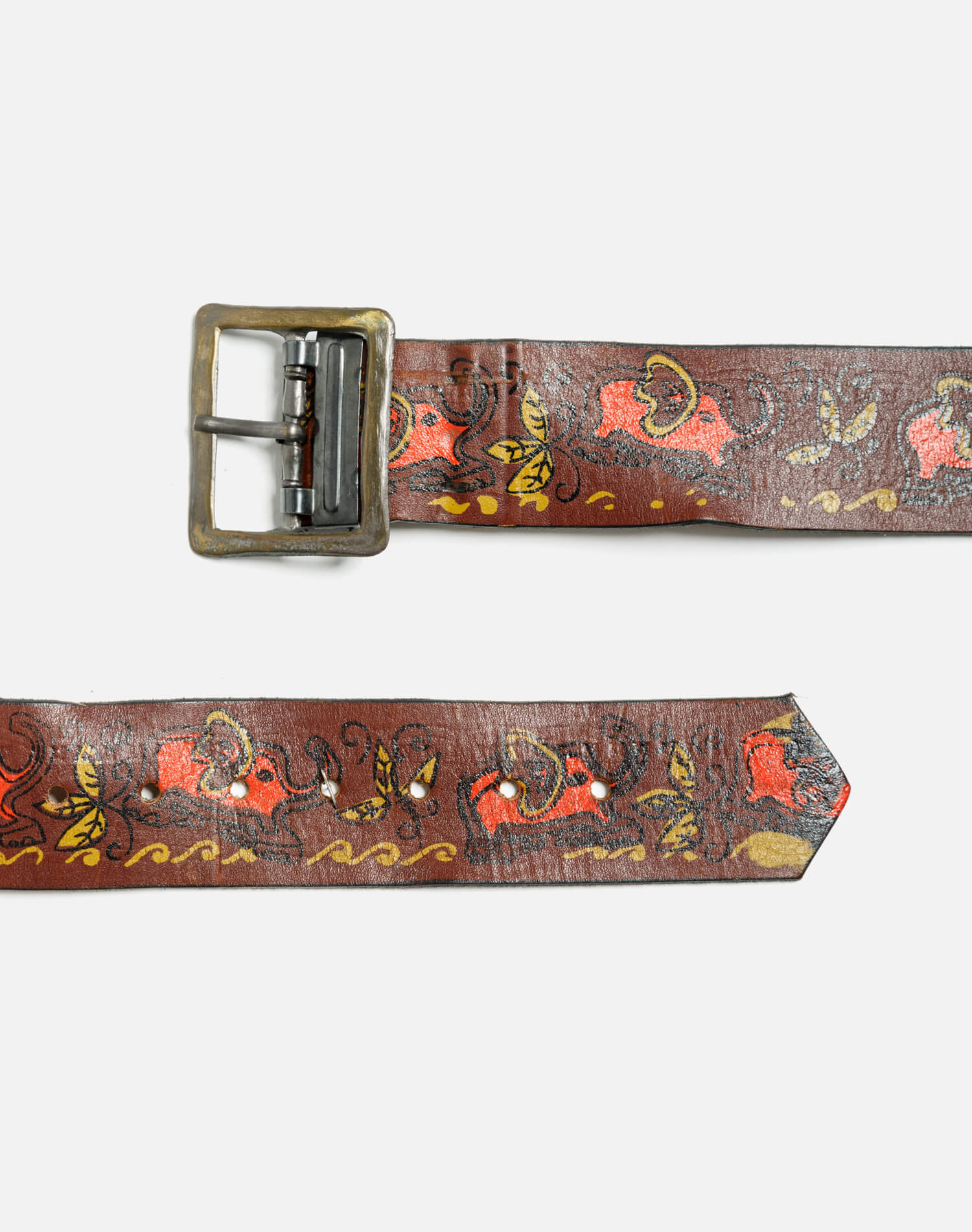 70s Painted Elephant Belt