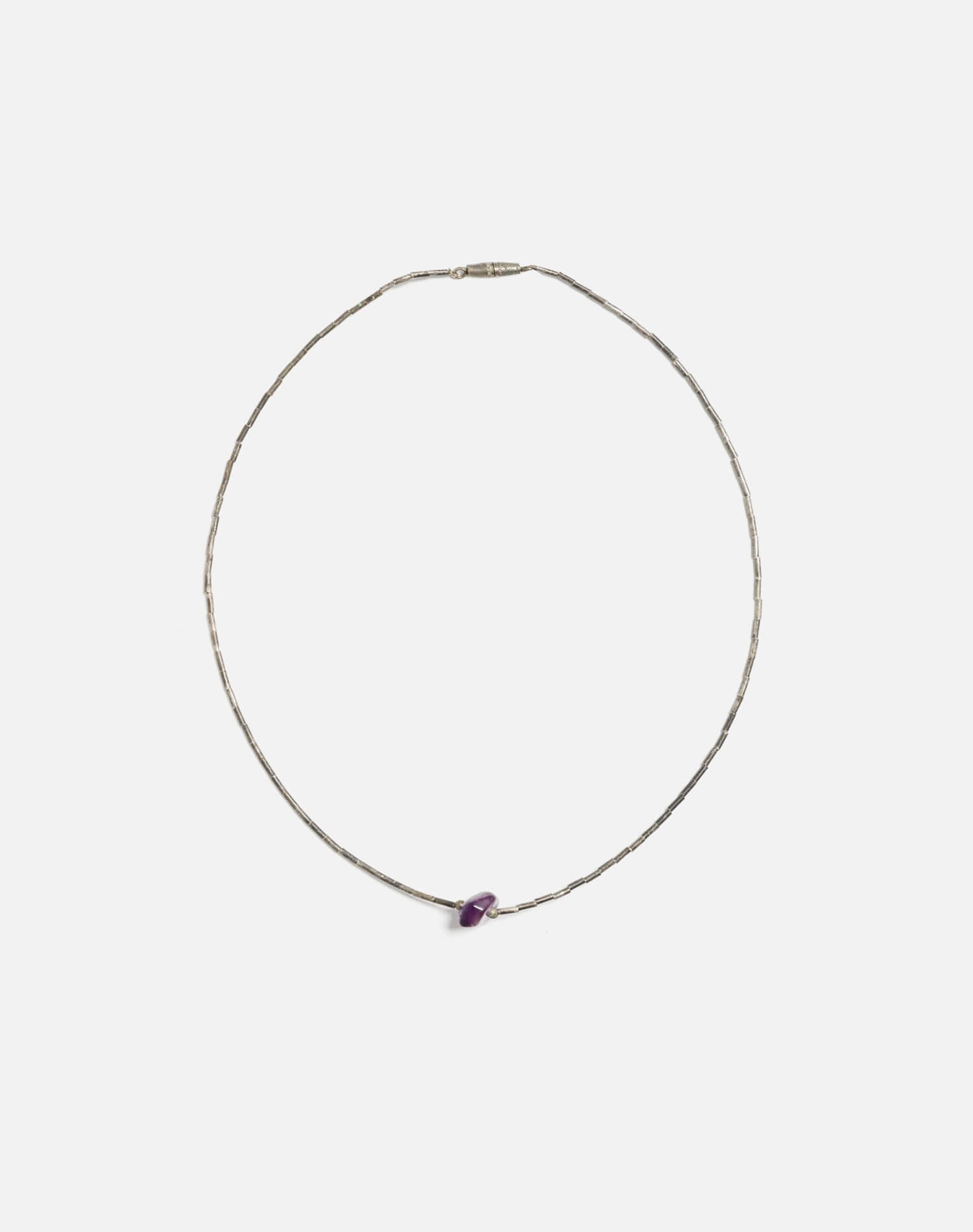 70s Sterling Amethyst Choker