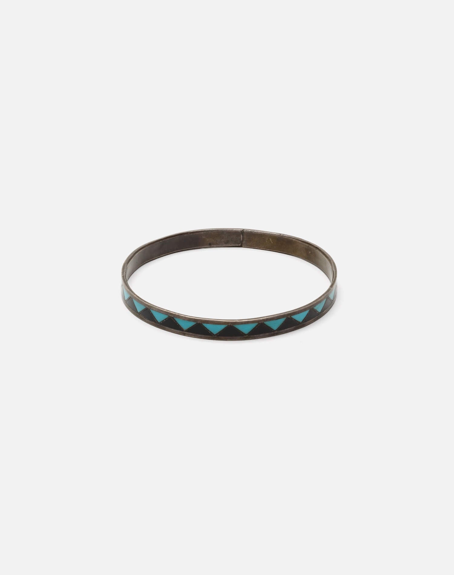 70s Sterling Silver Enamel Bangle