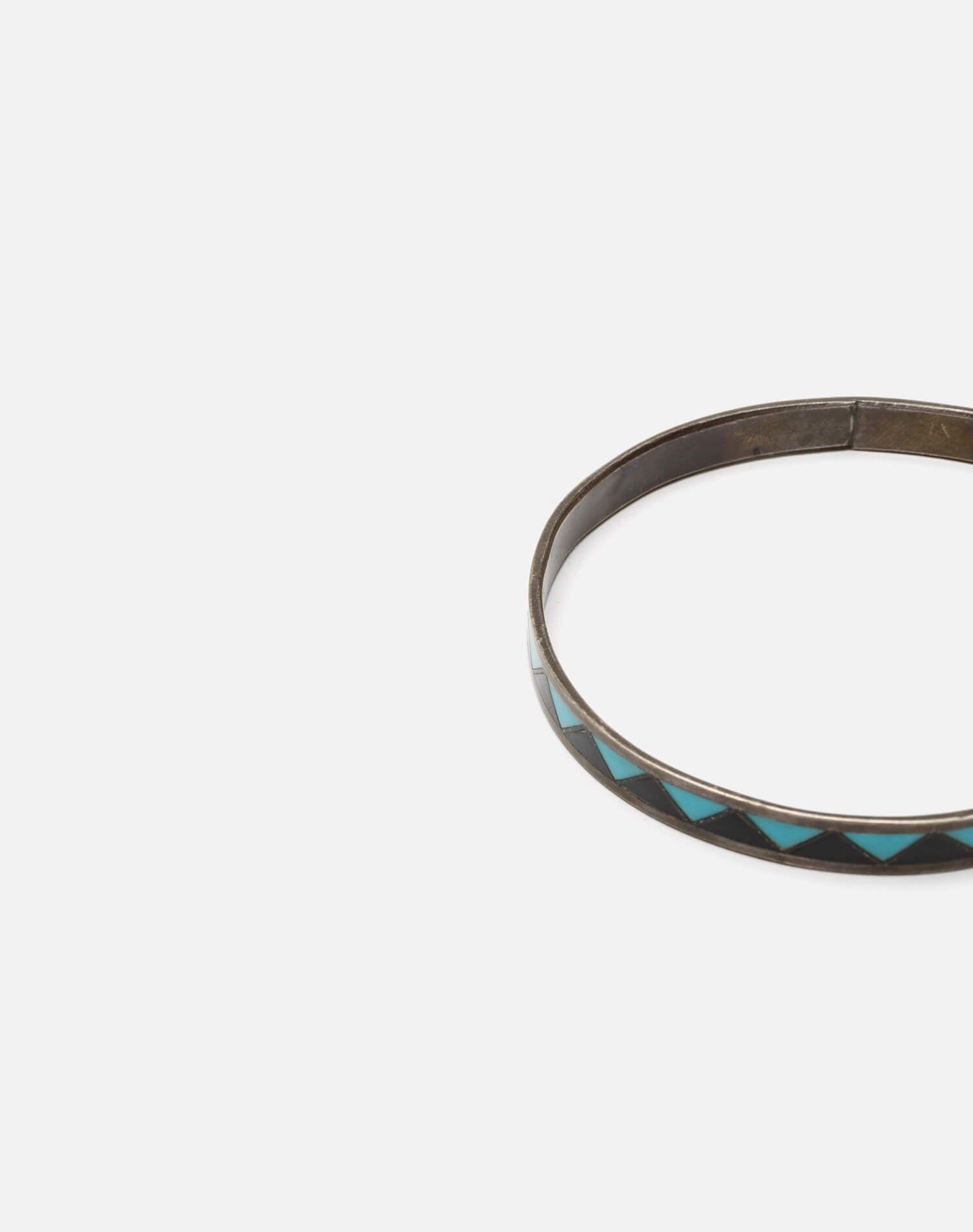 70s Sterling Silver Enamel Bangle