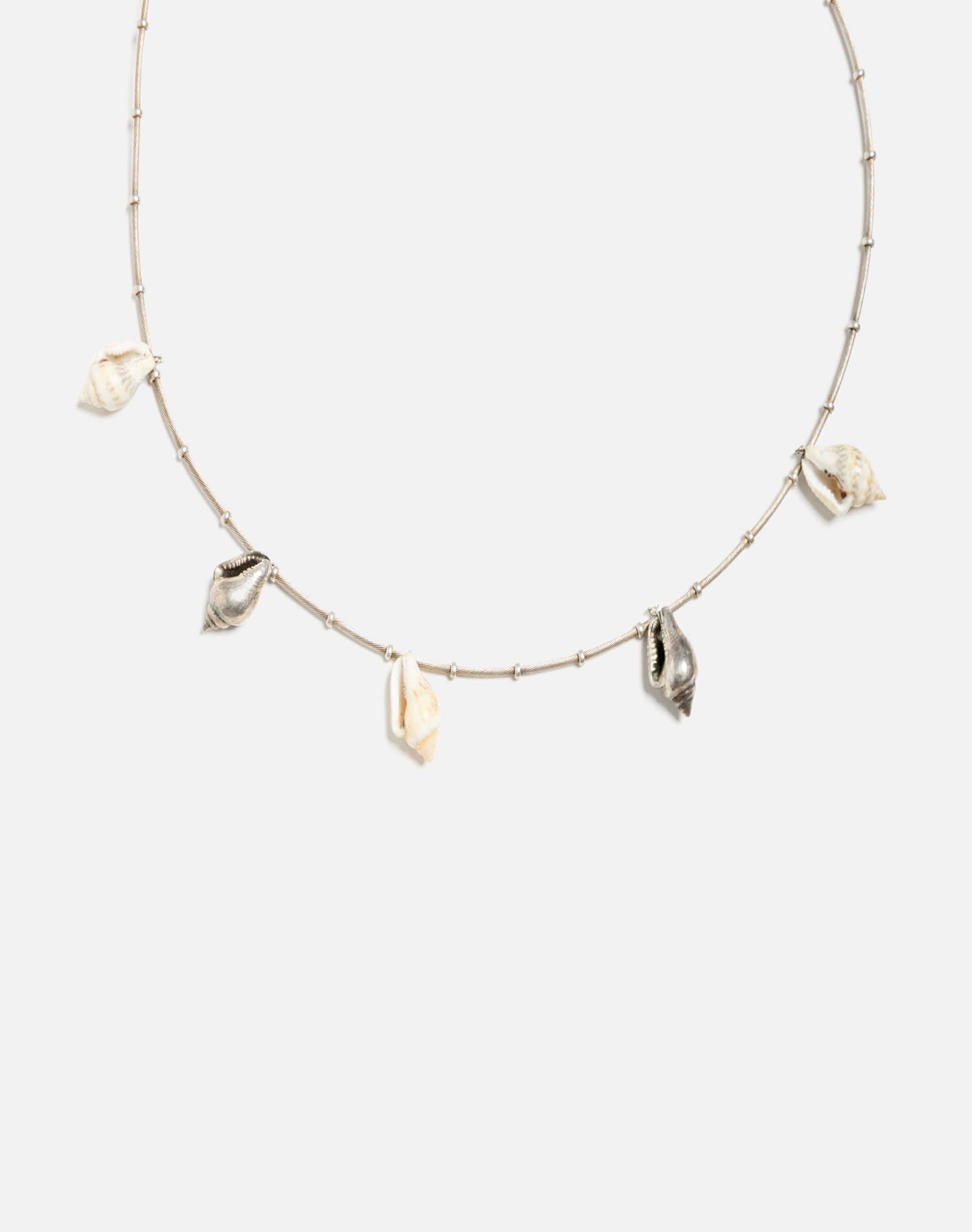 70s Sterling Silver Shell Choker