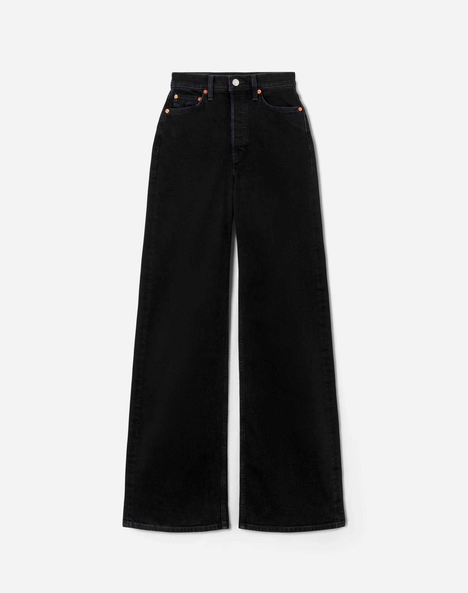 Comfort Stretch 70s Ultra High Rise Wide Leg - Black Stone