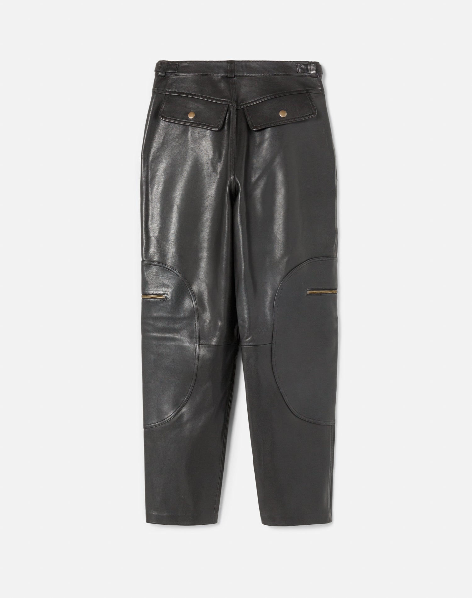 Leather Racer Taper Pant - Black Leather
