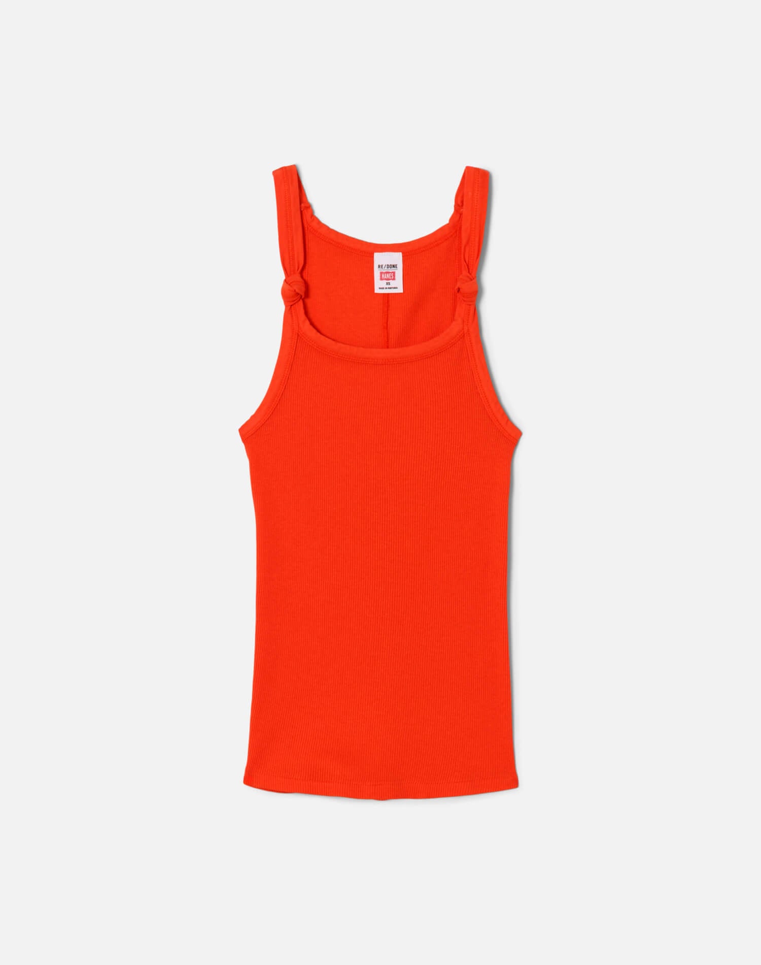 Knotted Ribbed Tank - Aperol