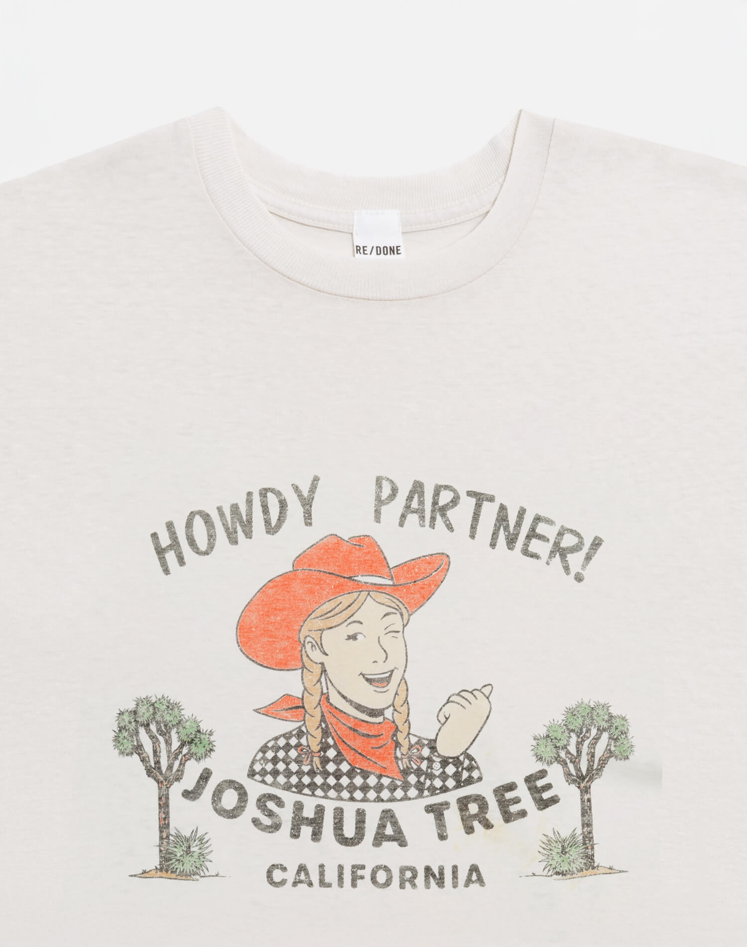 Boyfriend "Joshua Tree" Tee - Vintage White