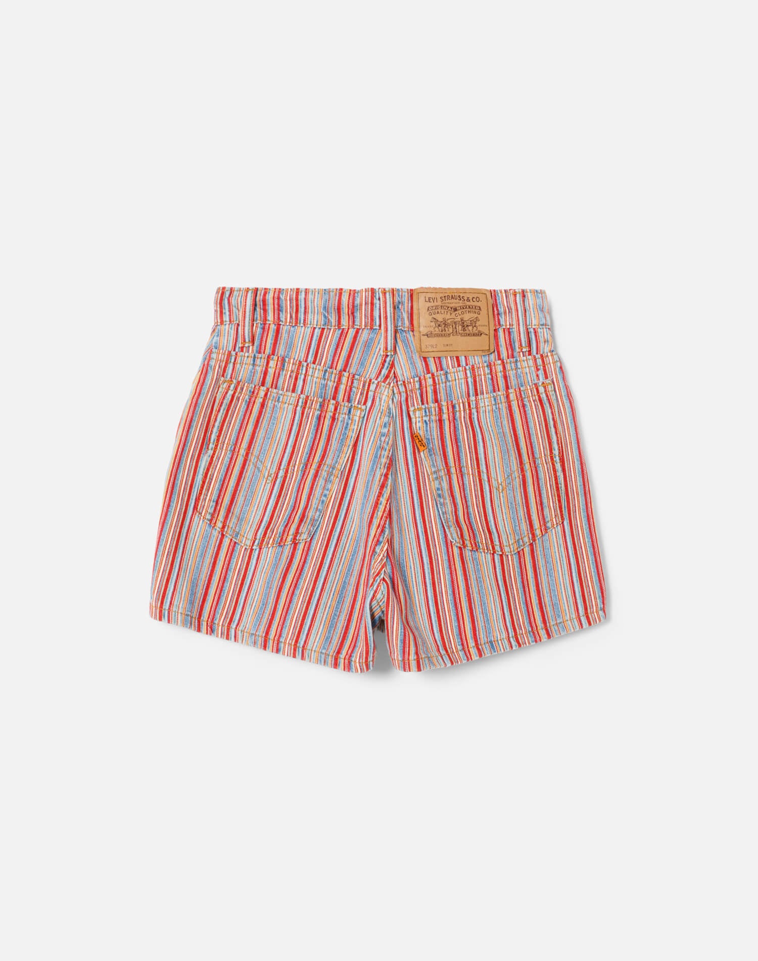 80s Levi's Orange Tab Striped Shorts