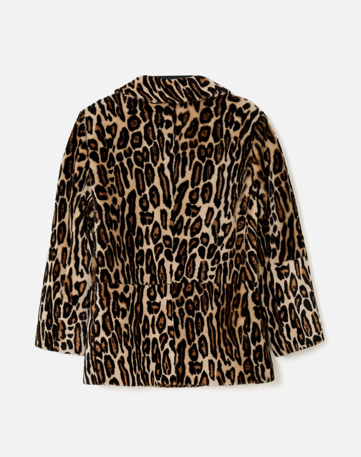 Leopard Shearling Peacoat - Leopard Print