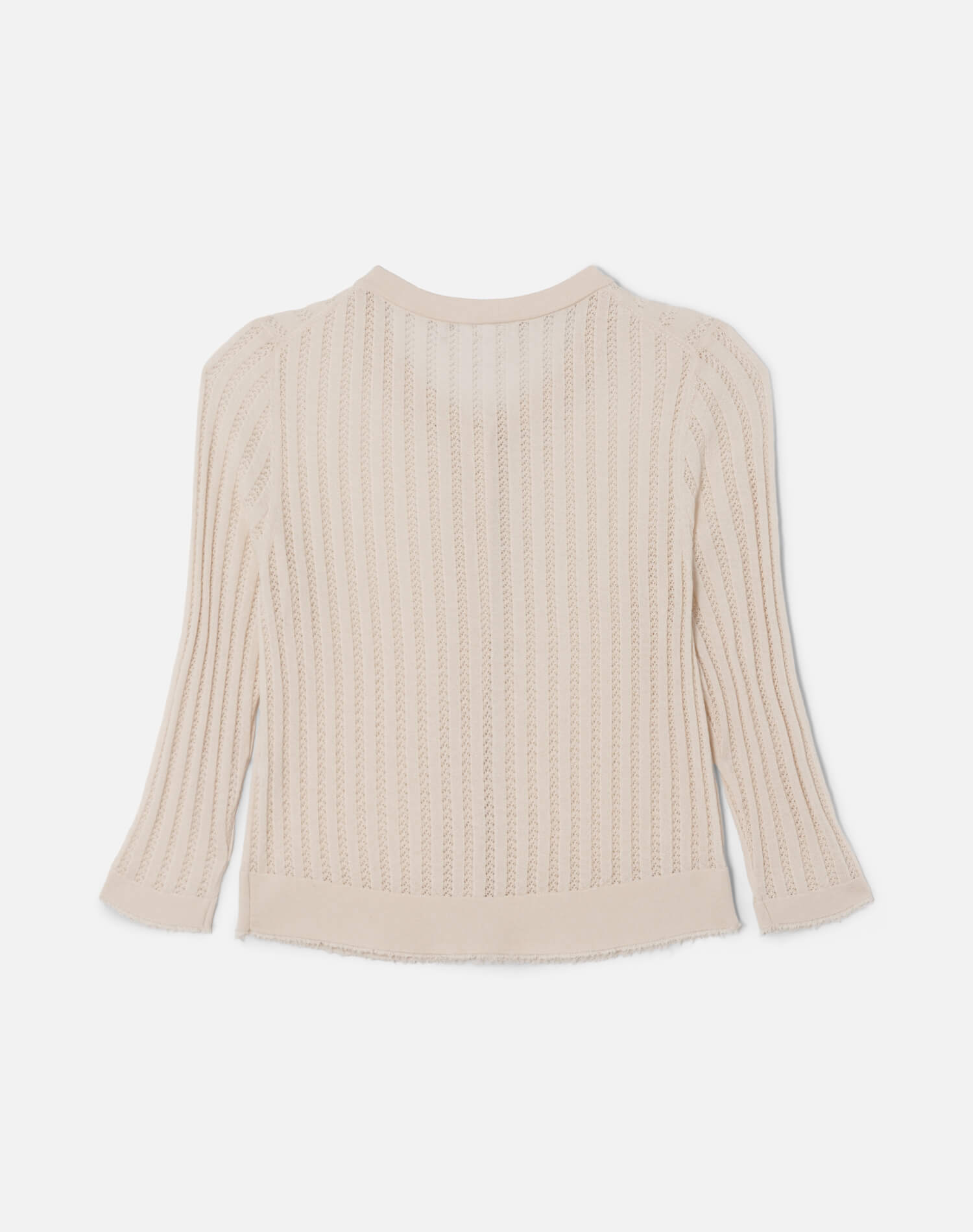 The Veil Pointelle Cardigan - Ivory