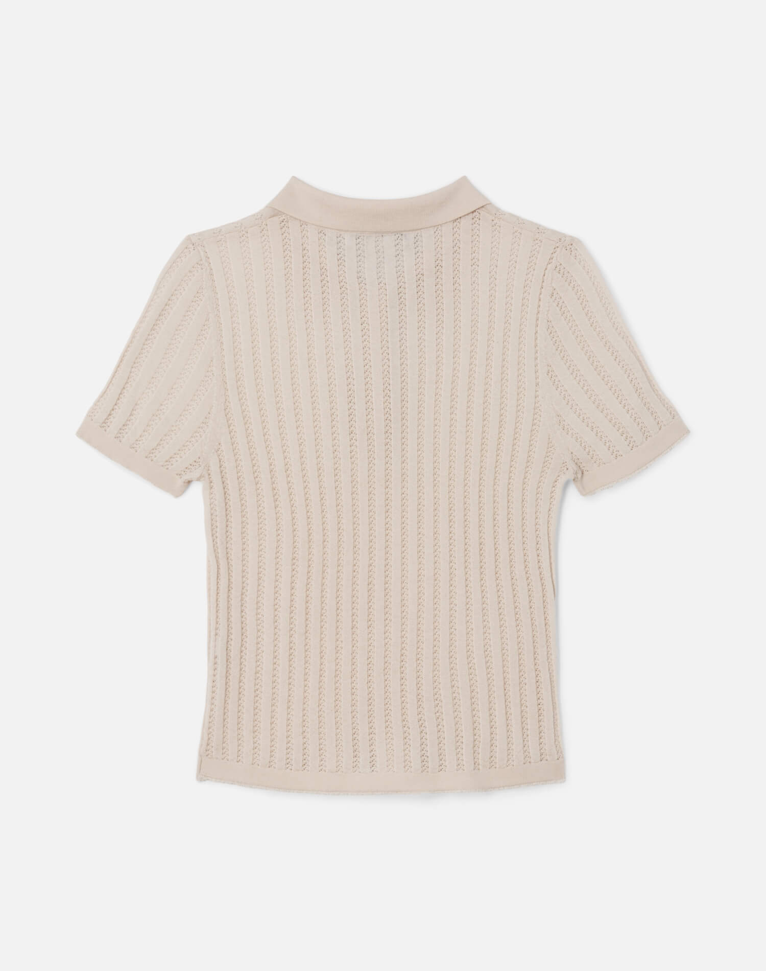 The Veil Pointelle Polo - Ivory