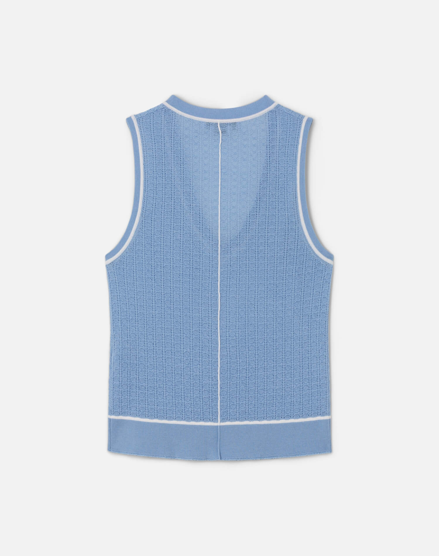 Avery Vest - Seaside/White