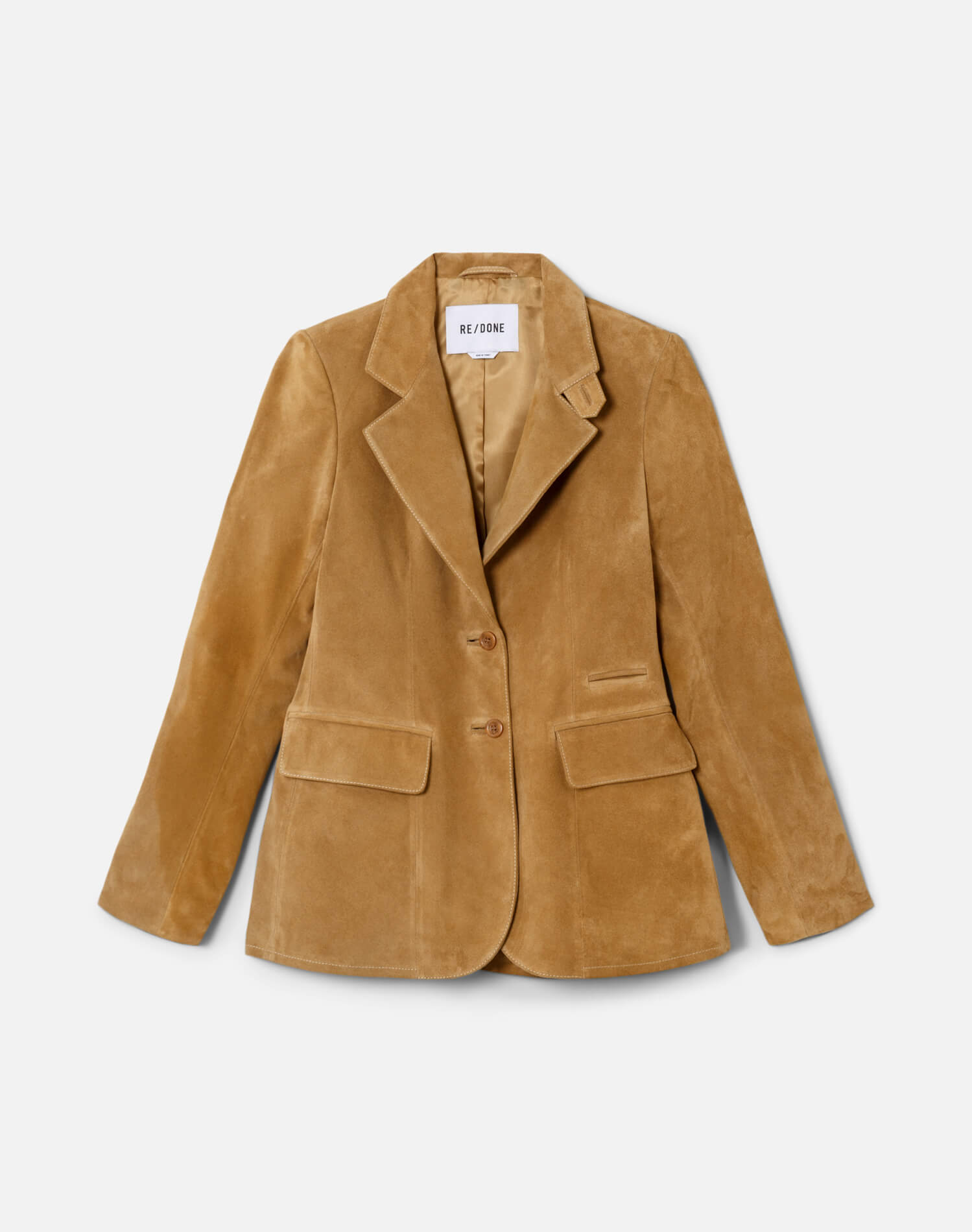 Classic Suede Blazer - Tobacco