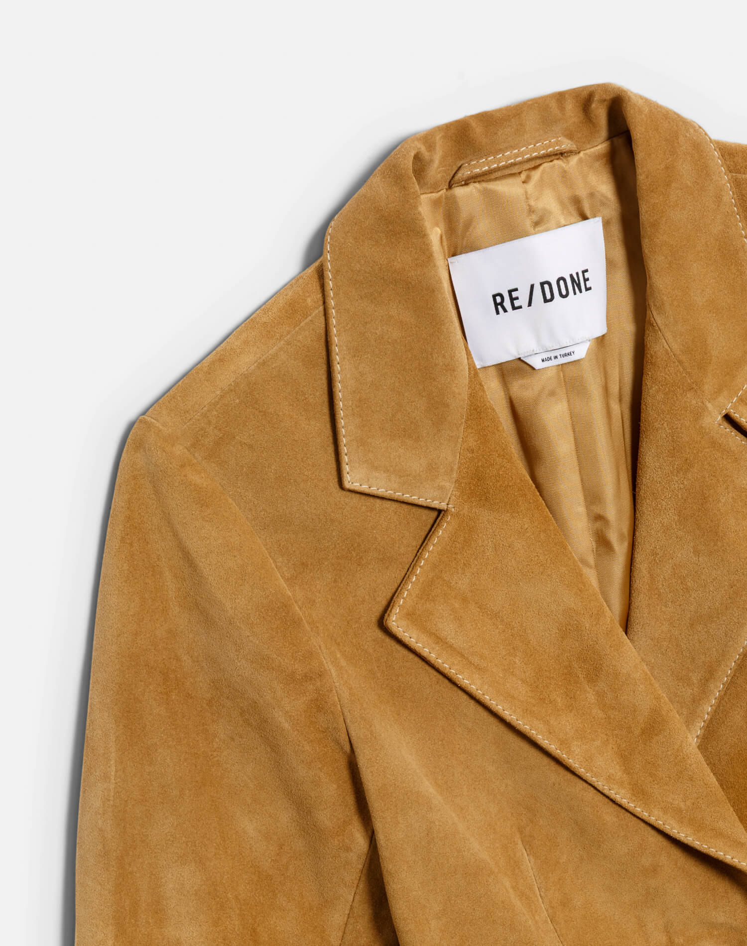 Classic Suede Blazer - Tobacco